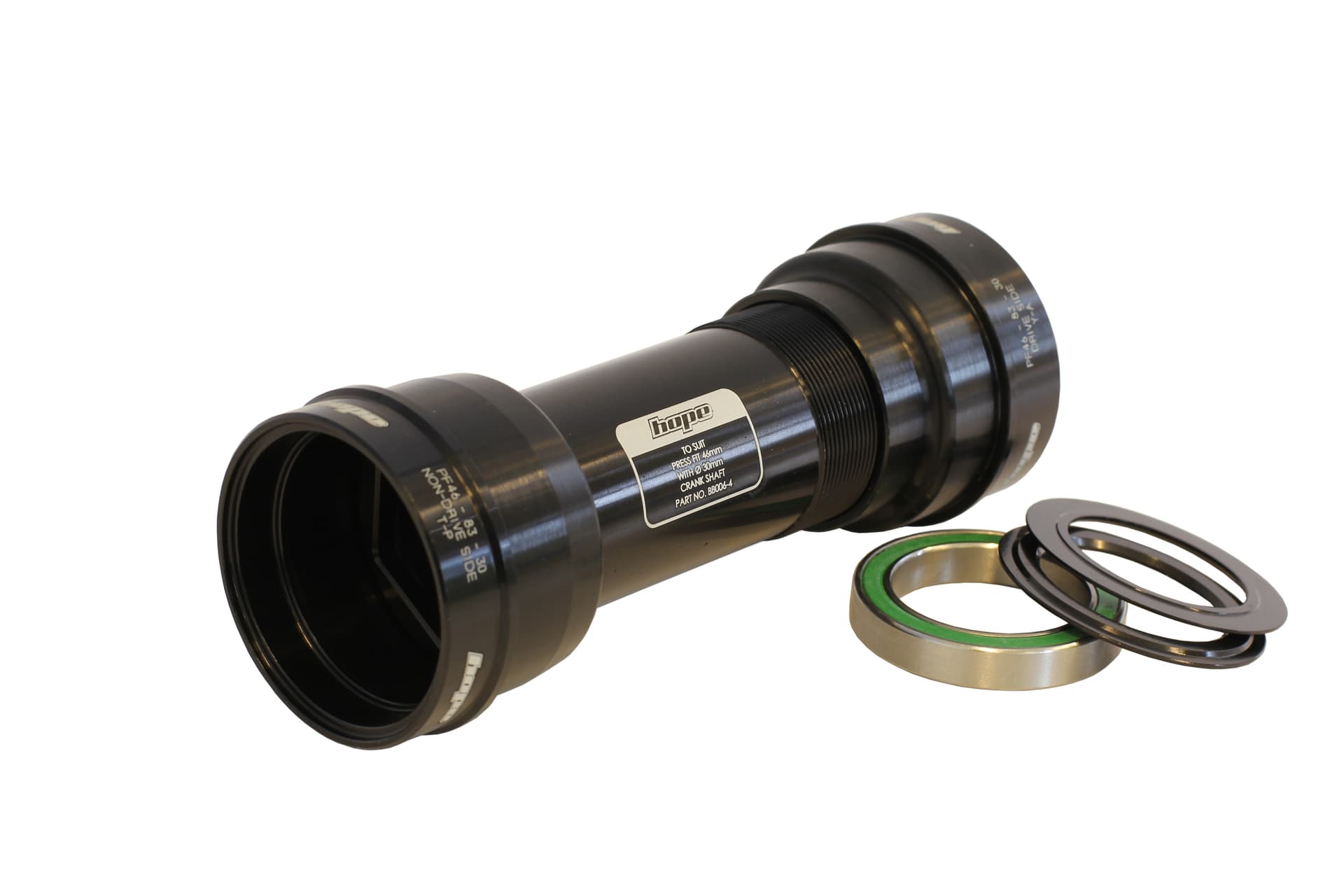 Hope PressFit 46 - 30mm Black [PF30, BBRight, 386EVO] — product photo
