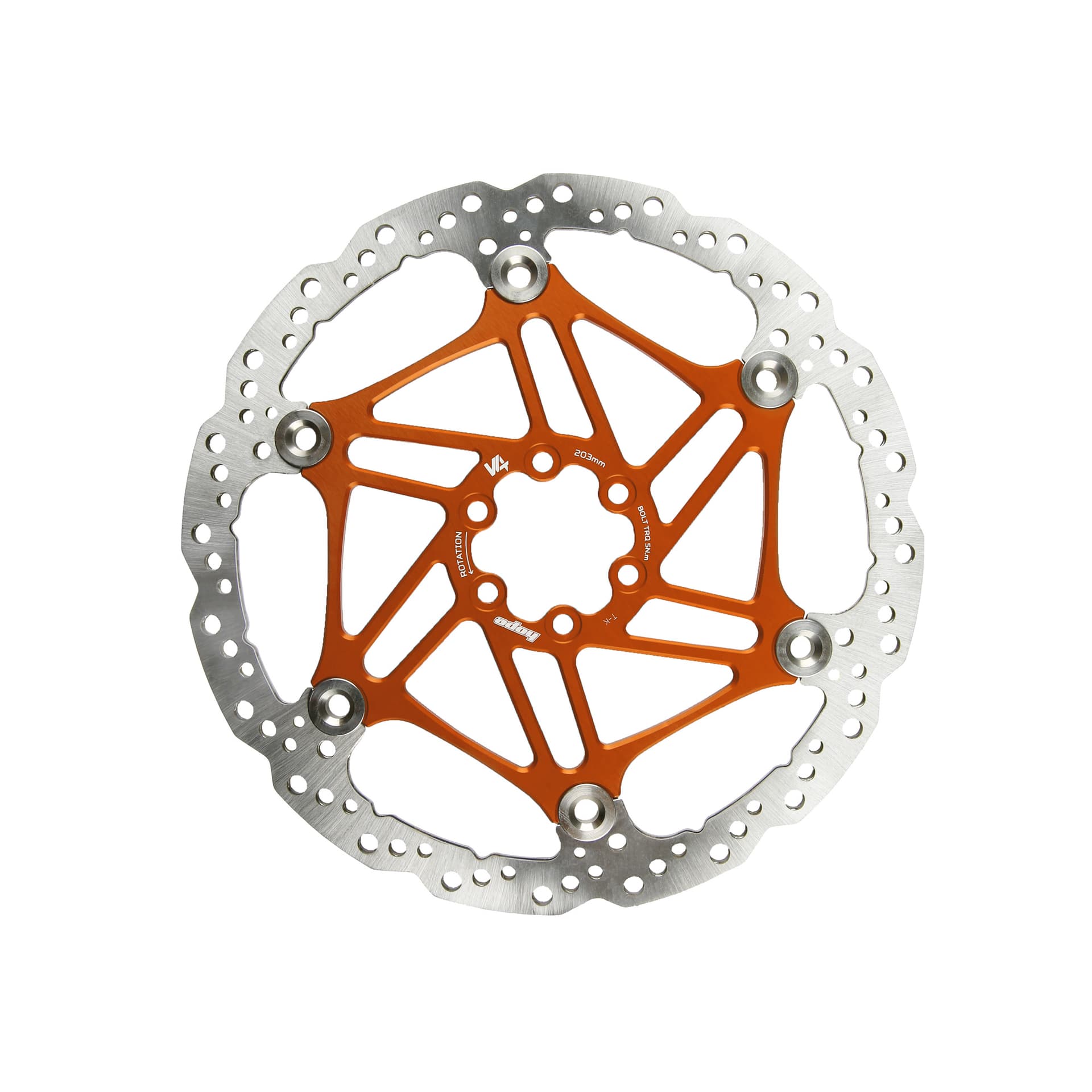 Hope V4 Vented - 6 Bolt - Floating - Orange Disc — product photo