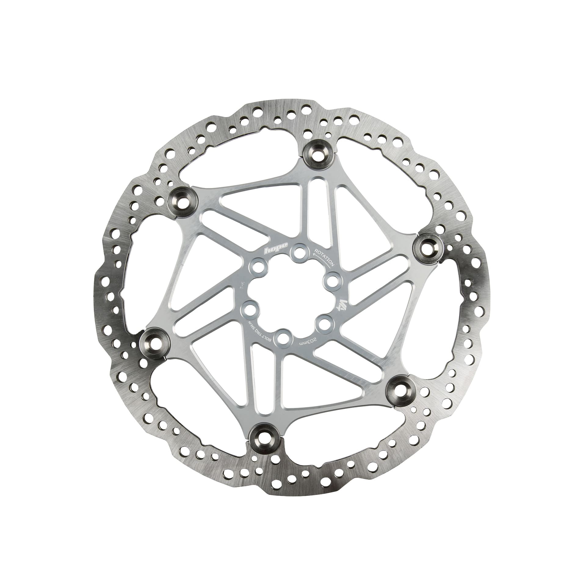 Hope V4 Vented - 6 Bolt - Floating - Silver Disc — product photo