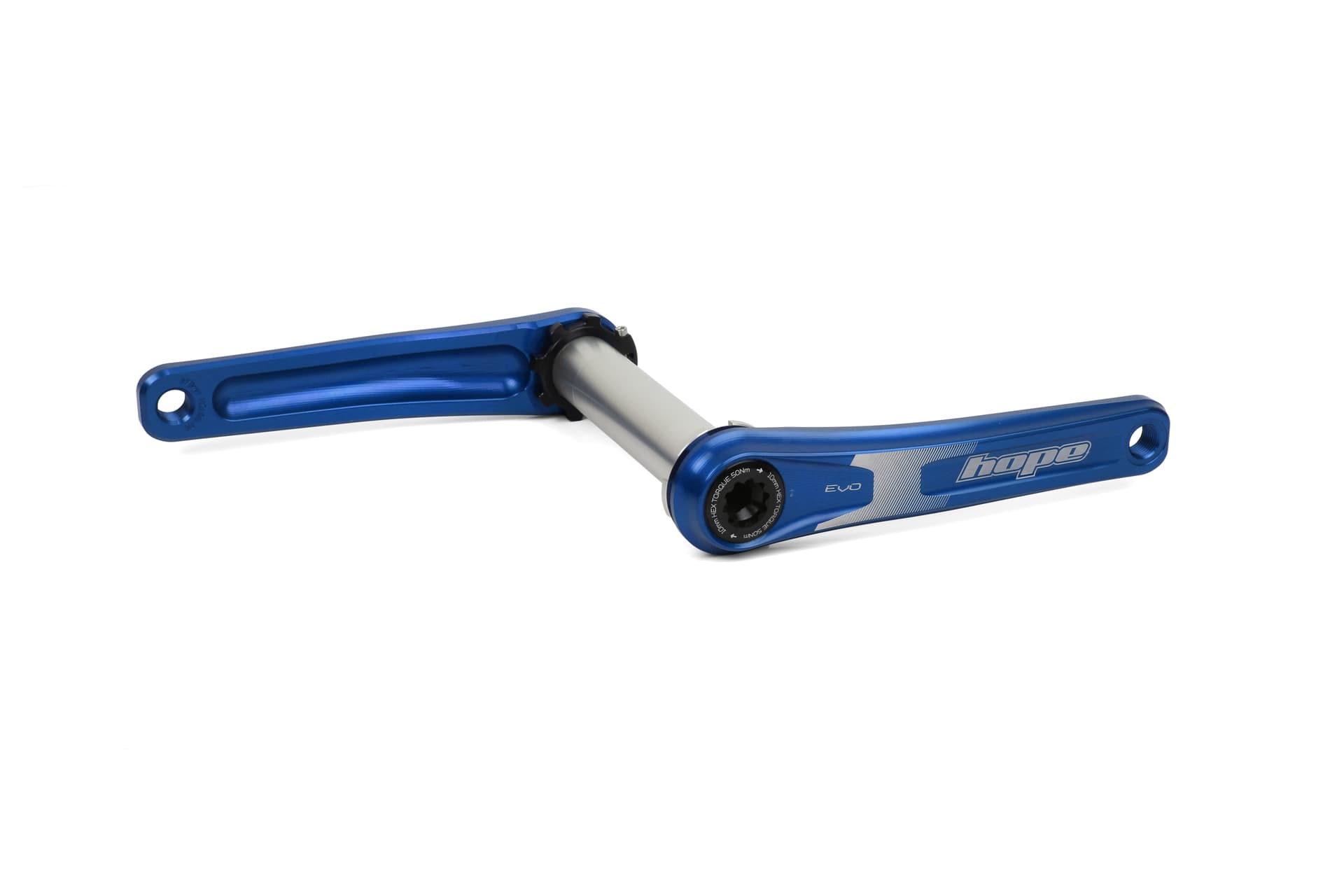 Hope Evo Crankset No Spider - 120mm FatBike Blue — product photo