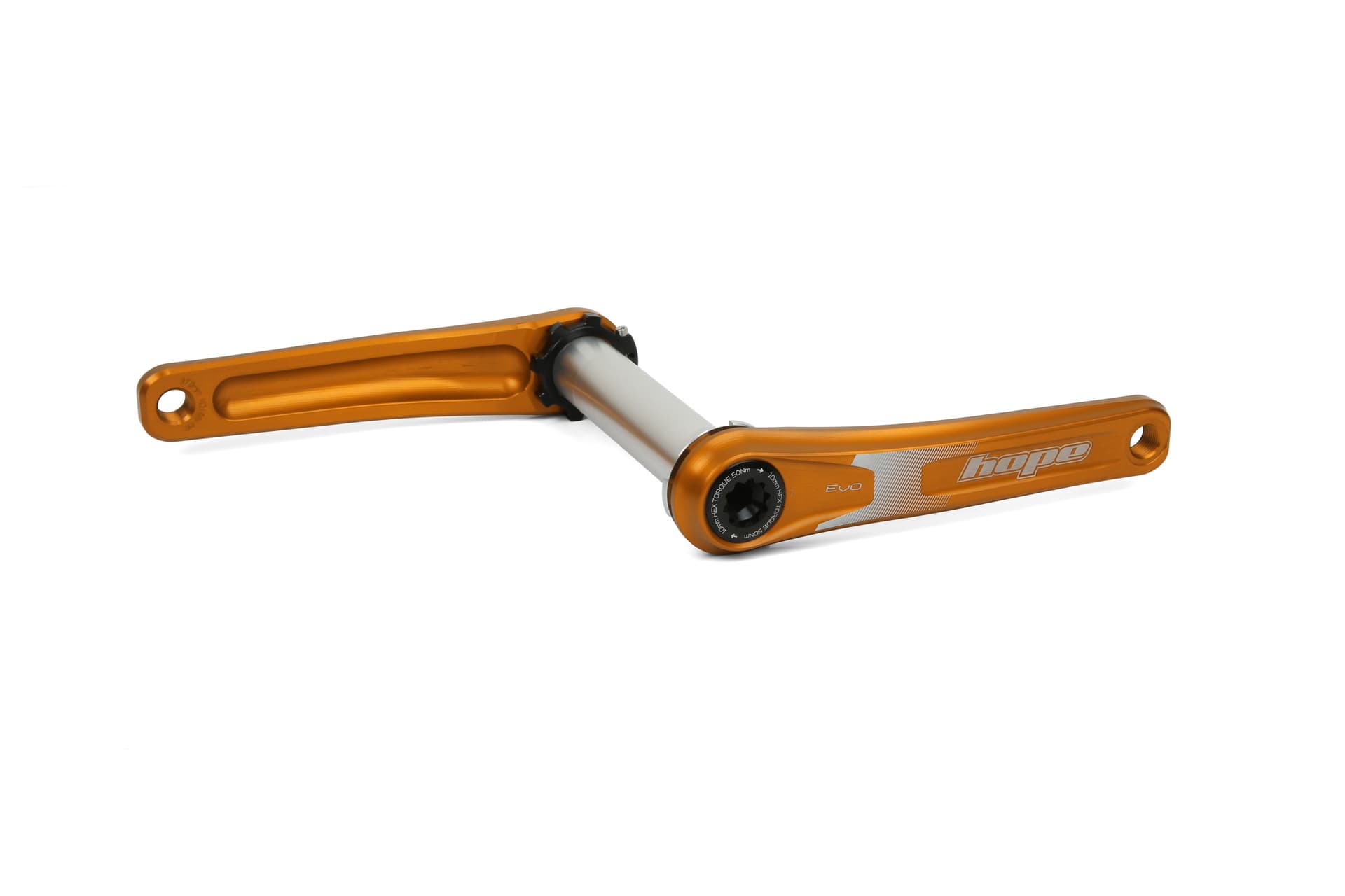Hope Evo Crankset No Spider - 120mm FatBike Orange — product photo