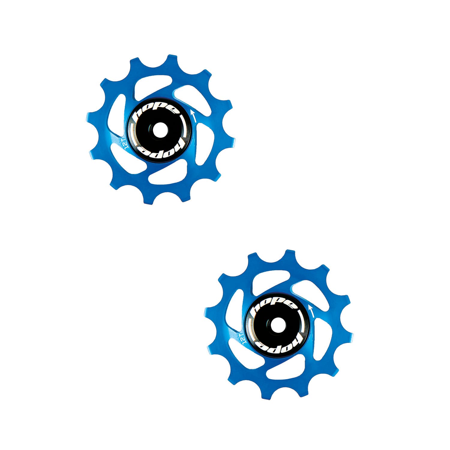 Hope 12 Tooth Jockey Wheels - Pair Blue — product photo