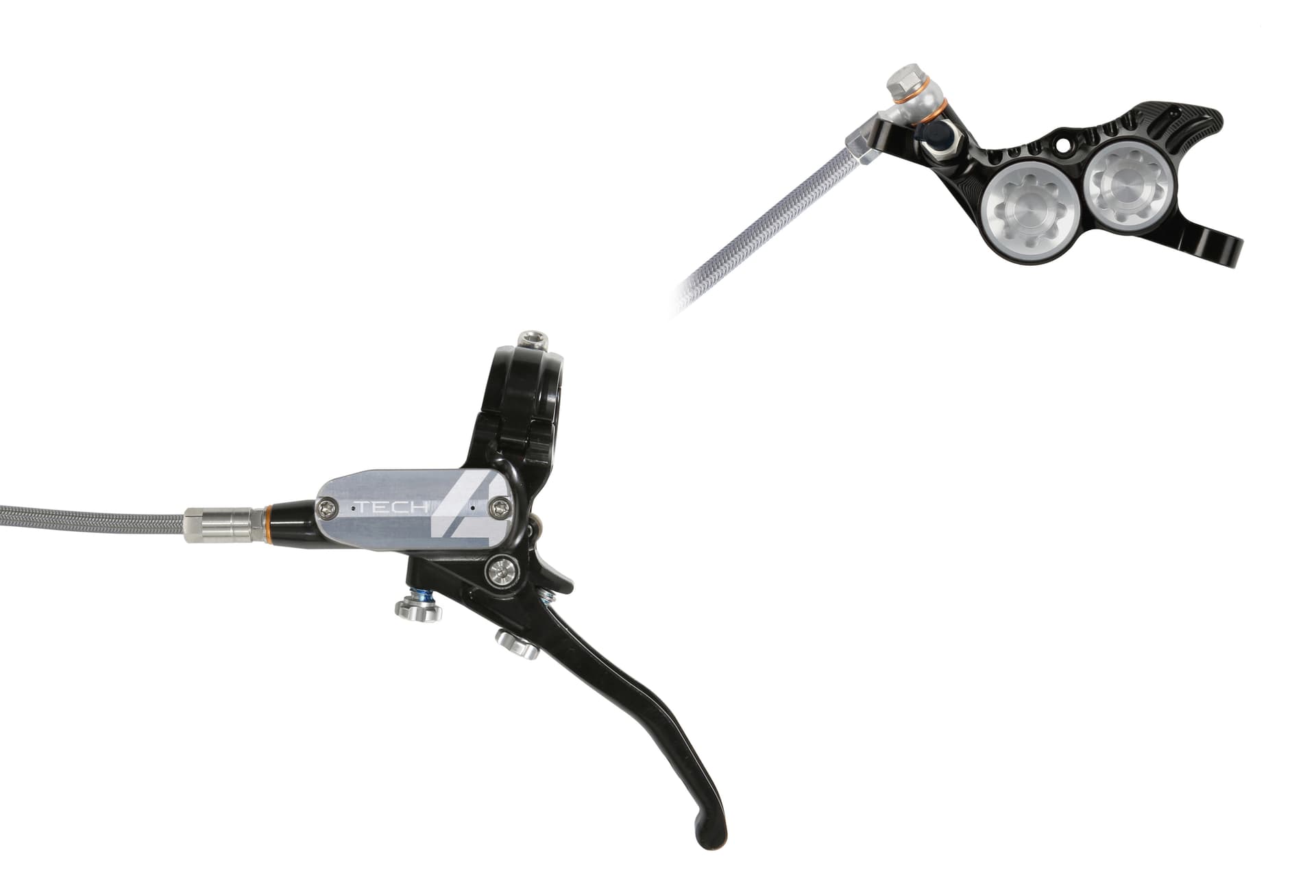 Hope Tech 4 V4 - No Rotor - Black/Silver — product photo