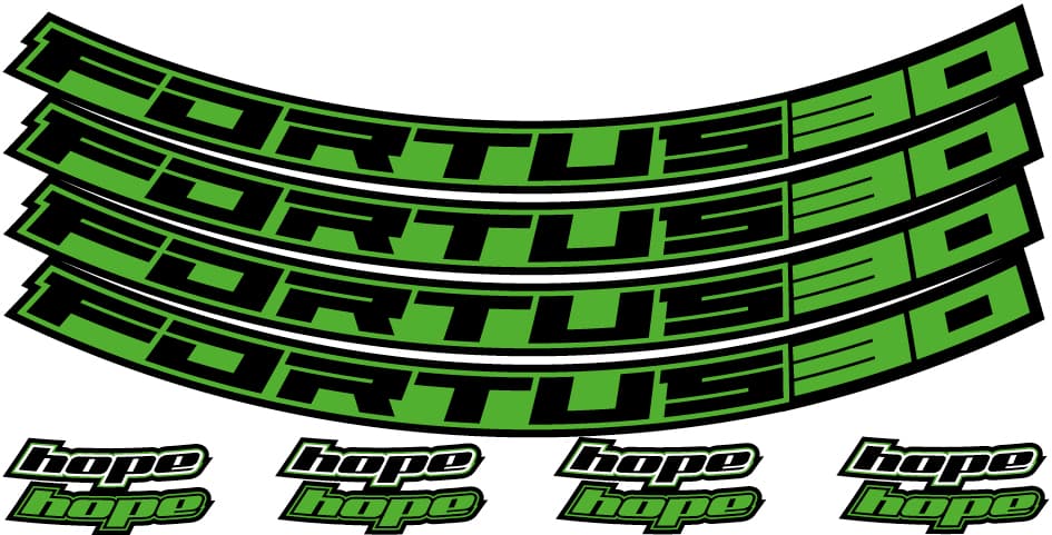Hope Fortus 30 Rim Decal Kits - 26 inch, 27.5 inch and 29 inch — detail view 3