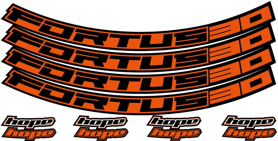 Hope Fortus 30 Rim Decal Kits - 26 inch, 27.5 inch and 29 inch — detail view 4
