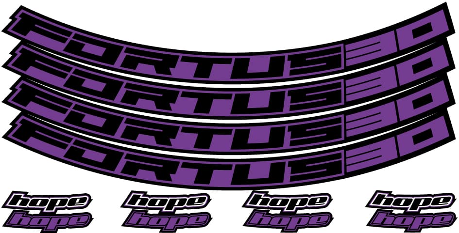 Hope Fortus 30 Rim Decal Kits - 26 inch, 27.5 inch and 29 inch — detail view 5