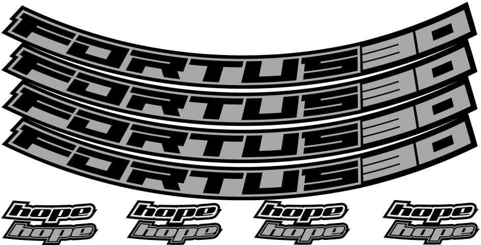 Hope Fortus 30 Rim Decal Kits - 26 inch, 27.5 inch and 29 inch — detail view 6