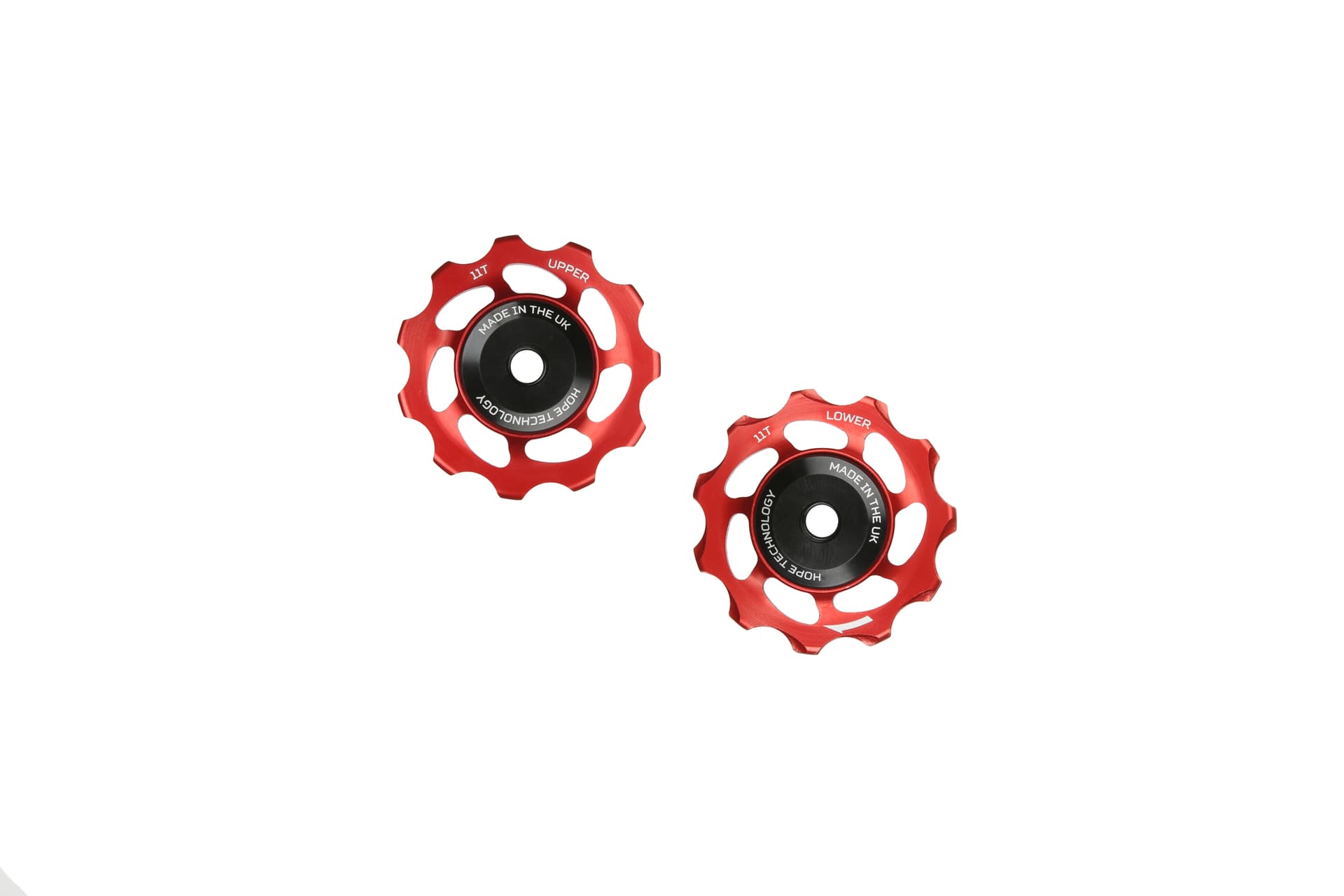 Hope 11 Tooth Jockey Wheels - Pair Red — product photo