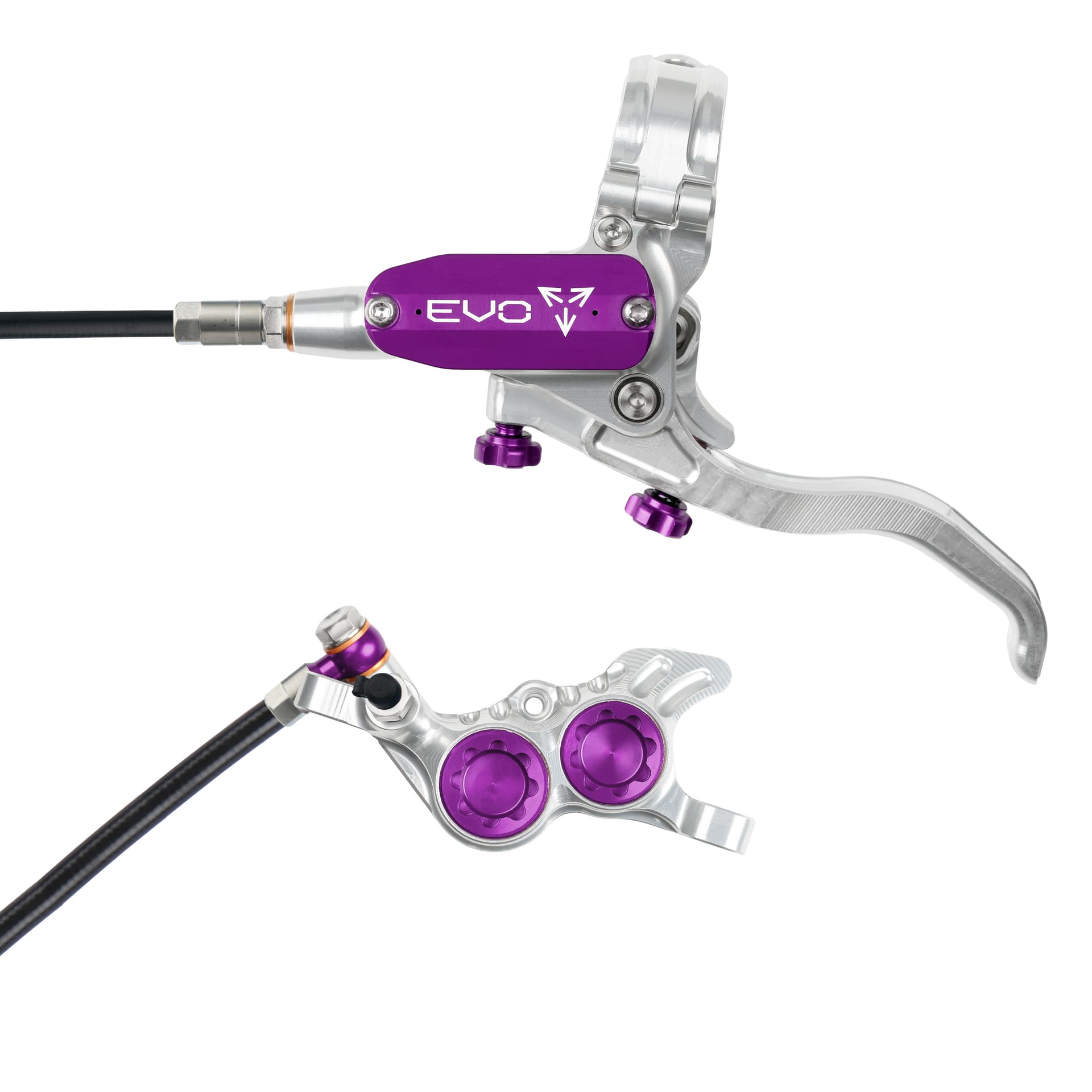 Hope Tech 4 EVO GR4 - Silver/Purple - No Rotor — product photo