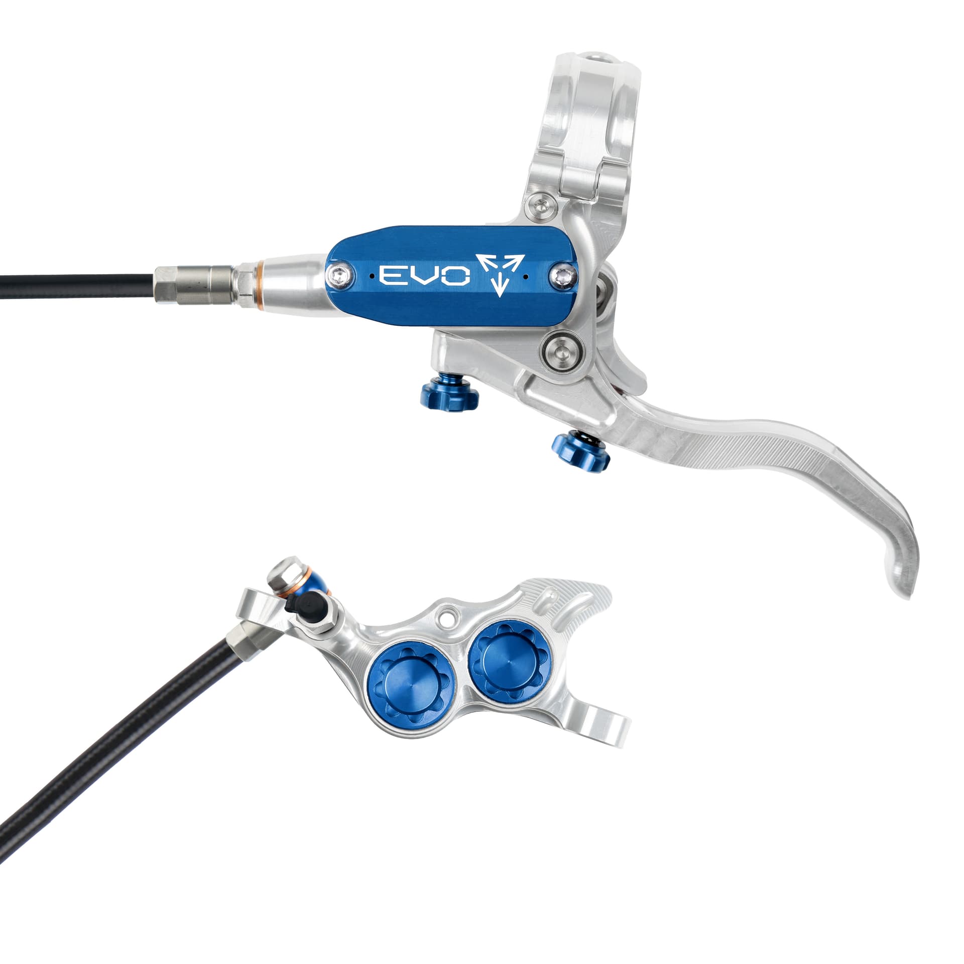Hope Tech 4 EVO TR4 - Silver/Blue - No Rotor — product photo