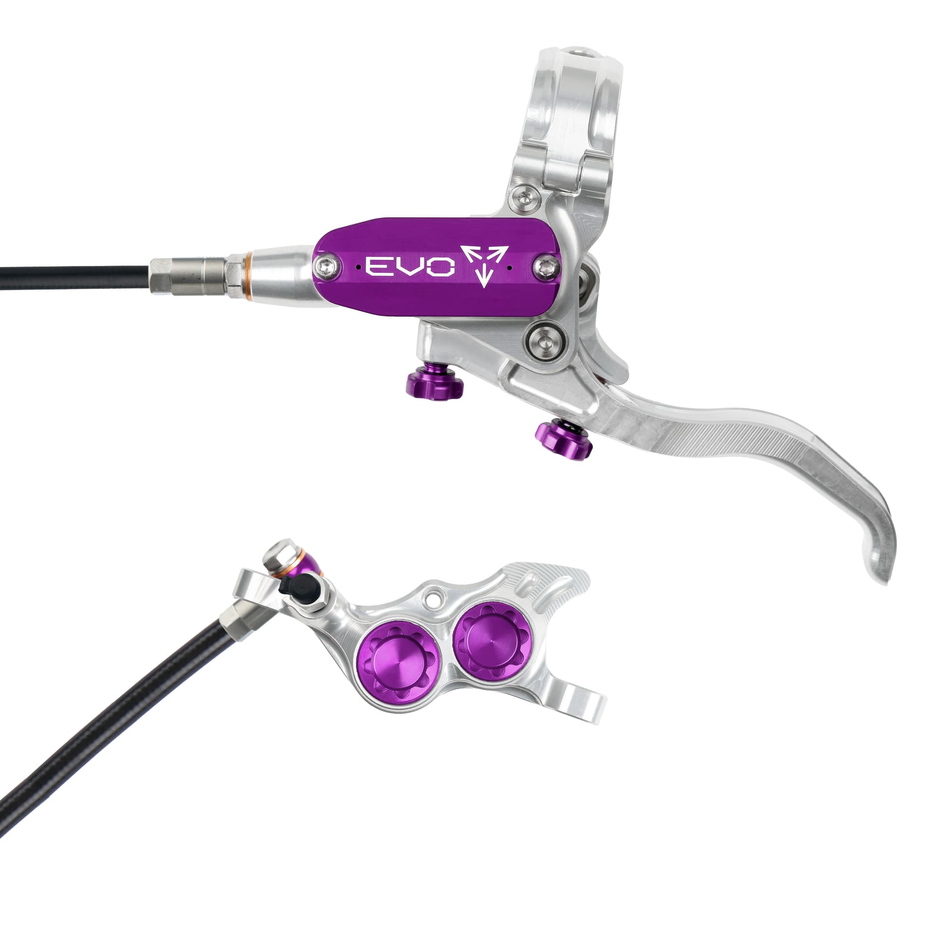 Hope Tech 4 EVO TR4 - Silver/Purple - No Rotor — product photo