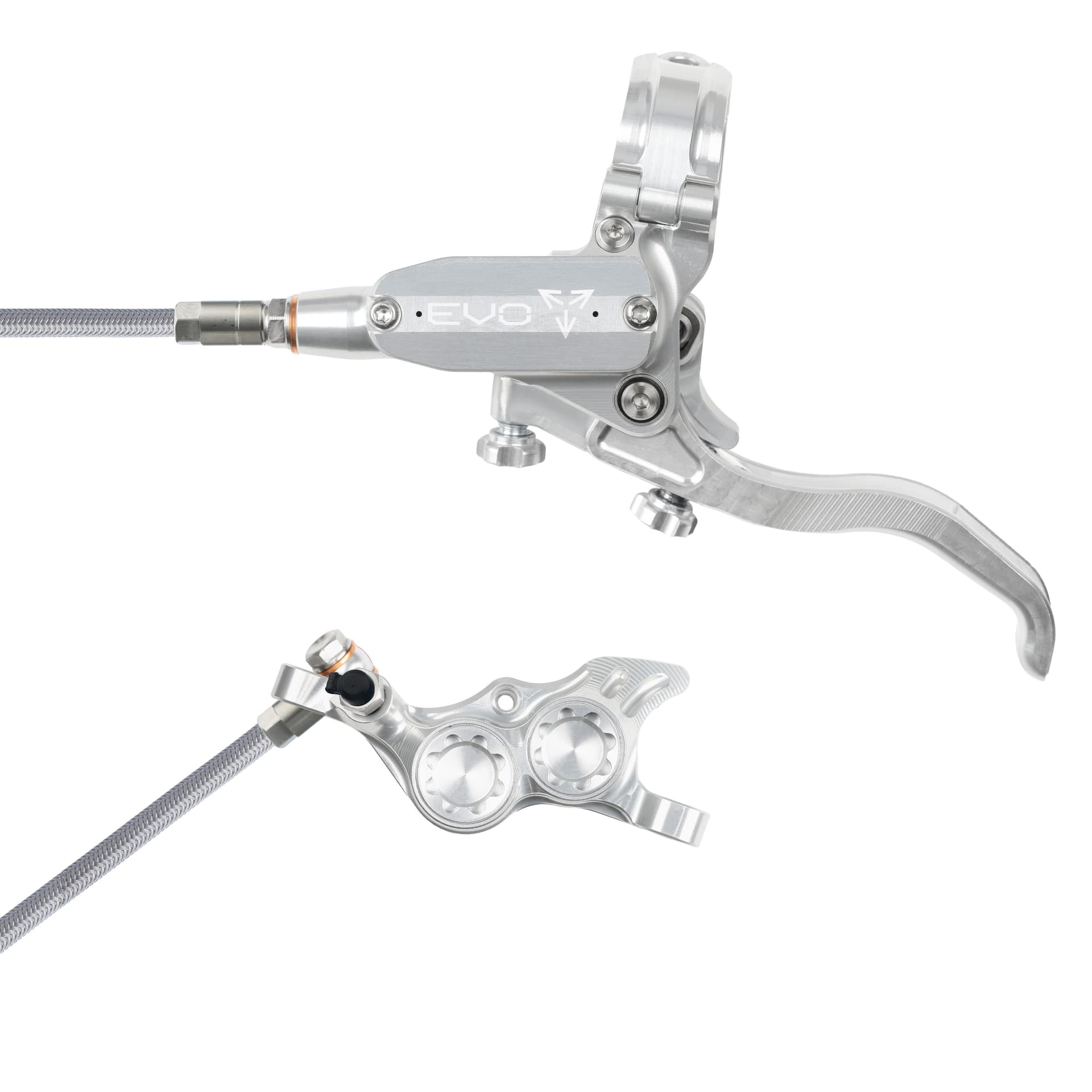 Hope Tech 4 EVO TR4 - Silver/Silver - Braided - No Rotor — product photo