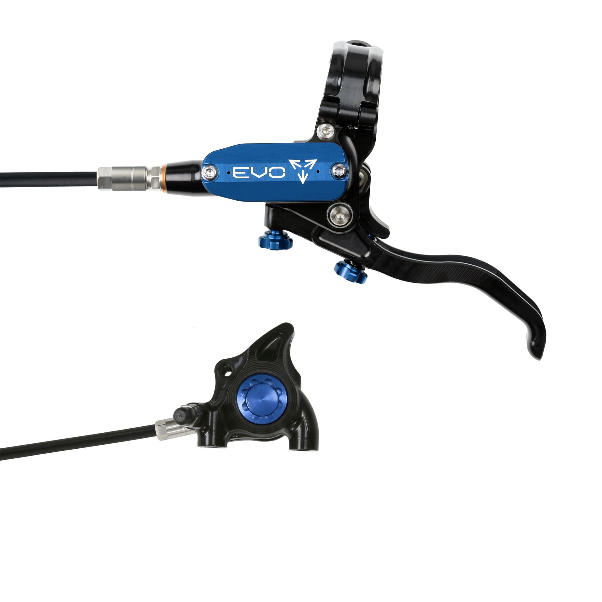 Hope Tech 4 EVO X2 Flatmount - Black/Blue - No Rotor — product photo