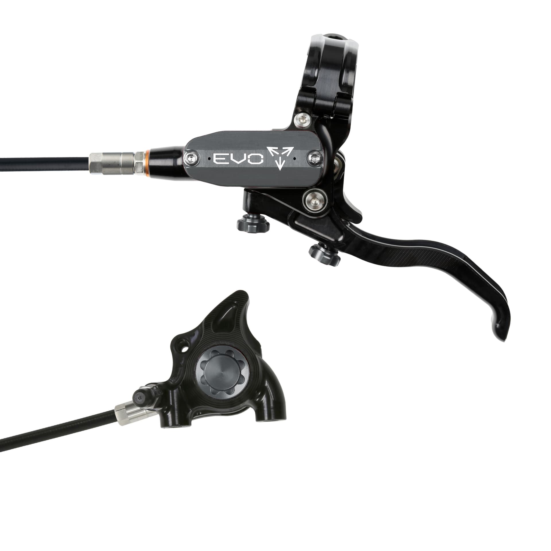 Hope Tech 4 EVO X2 Flatmount - Black/Smoke - No Rotor — product photo