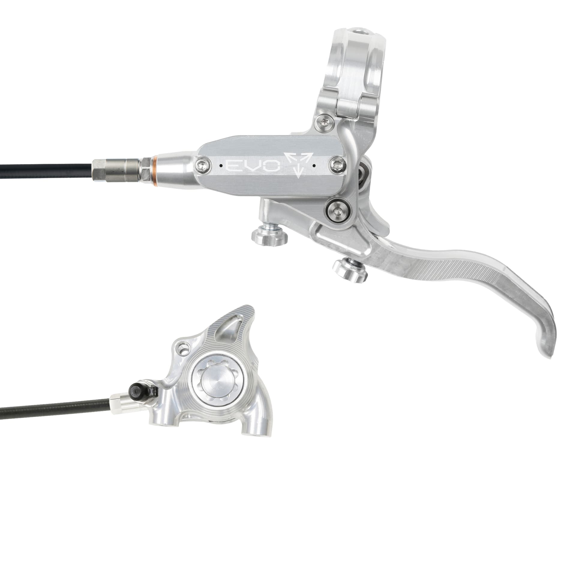 Hope Tech 4 EVO X2 Flatmount - Silver/Silver - No Rotor — product photo