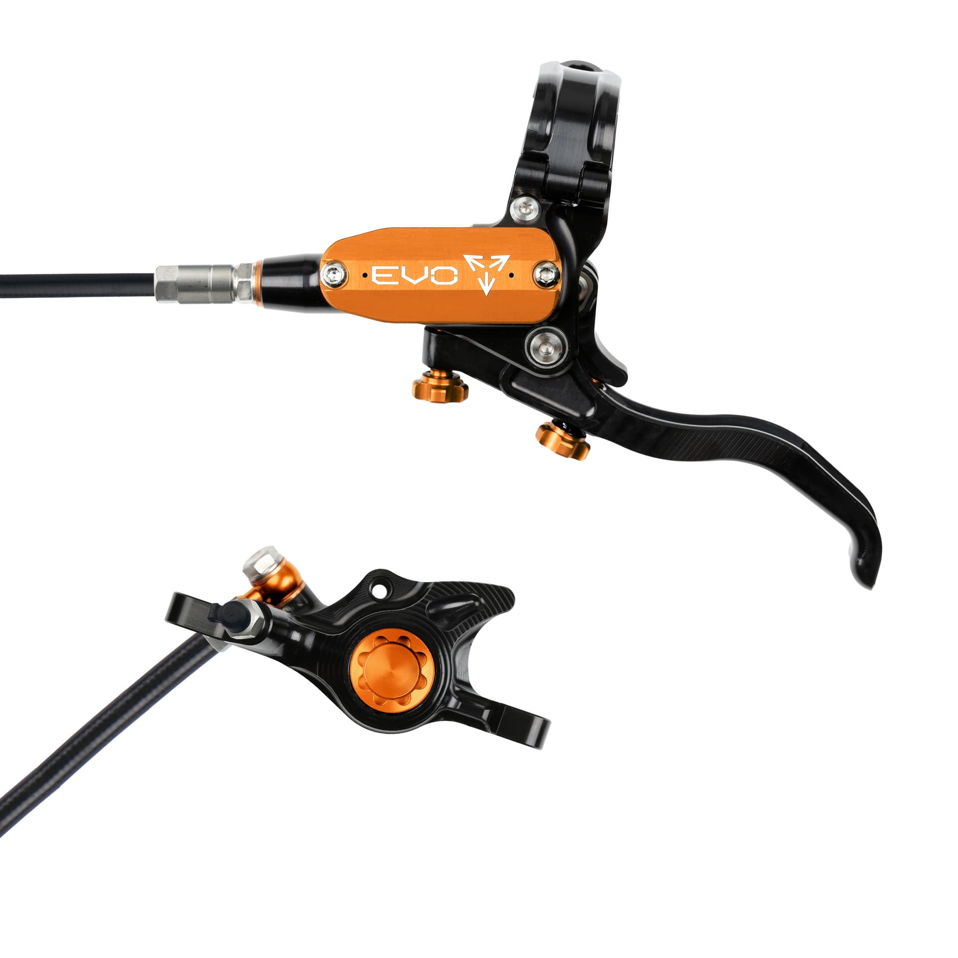 Hope Tech 4 EVO X2 - Black/Orange - No Rotor — product photo