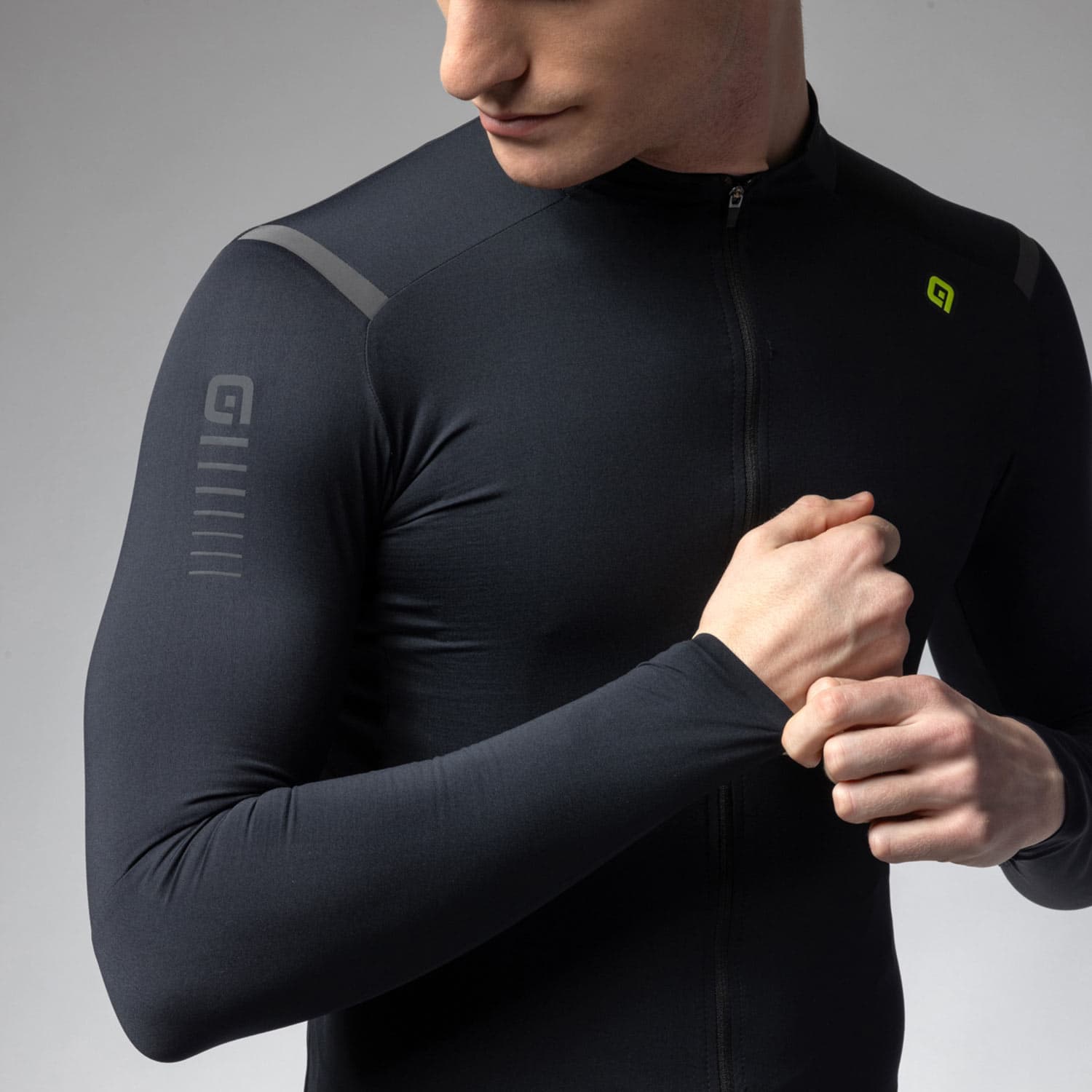 Ale Clothing Warm Race R-Ev1 Mens Long Sleeved Jersey — detail view 3