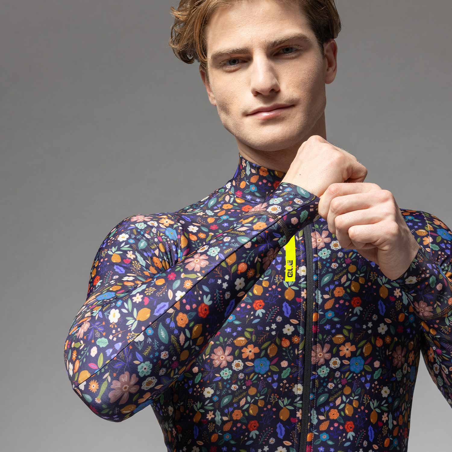 Ale Clothing Flowery Pragma Mens Long Sleeved Jersey — detail view 3