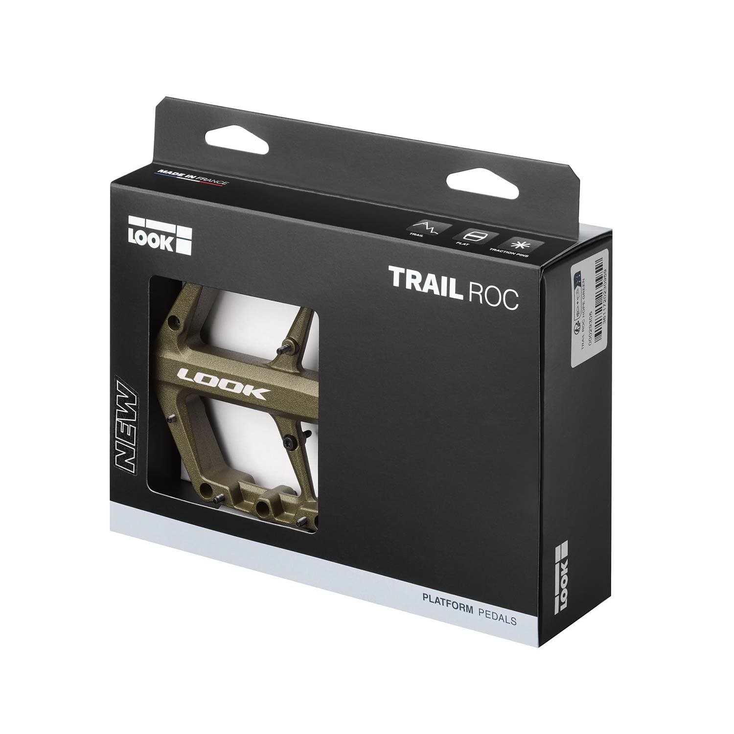 Look Trail Roc Flat Green Pedals — detail view 3