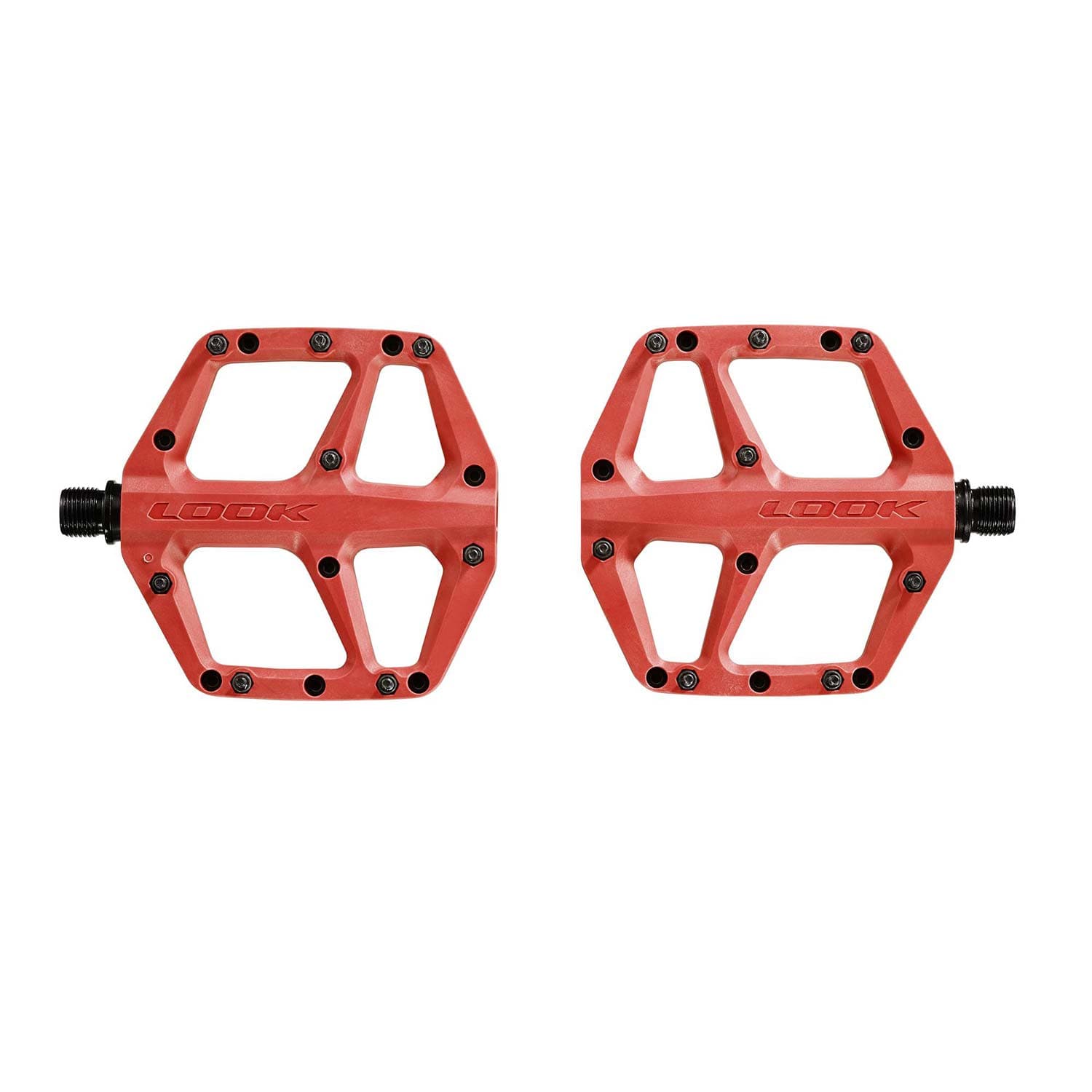 Look Trail Fusion Flat Red Pedals — detail view 2