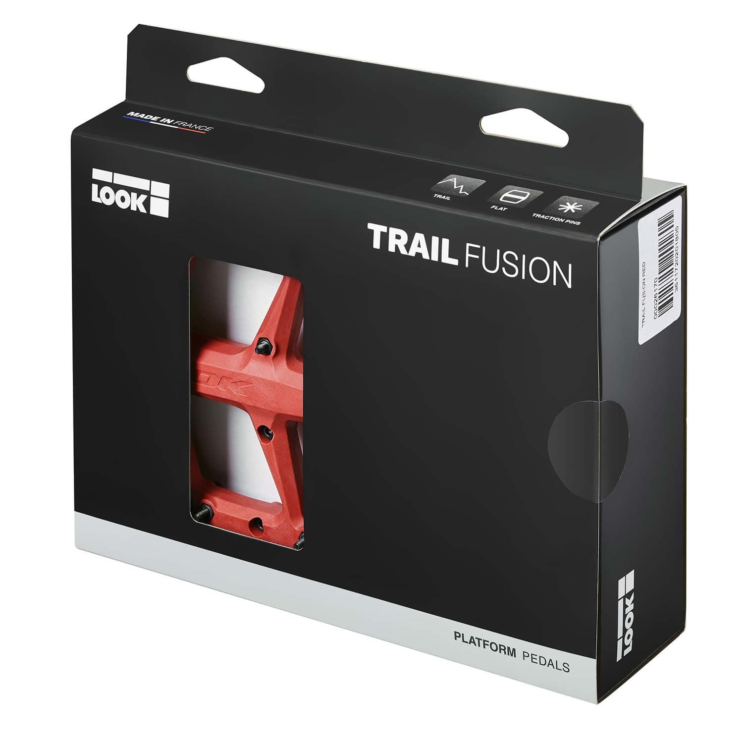 Look Trail Fusion Flat Red Pedals — detail view 3
