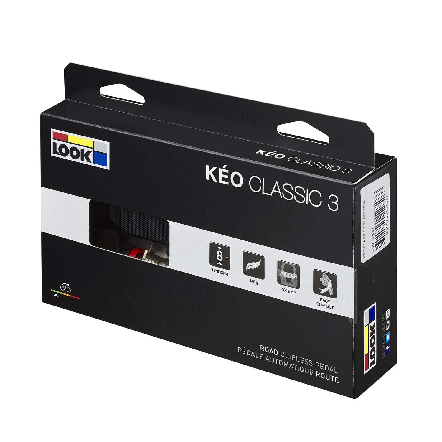 Look Keo Classic 3 Black/Red Pedals — detail view 5