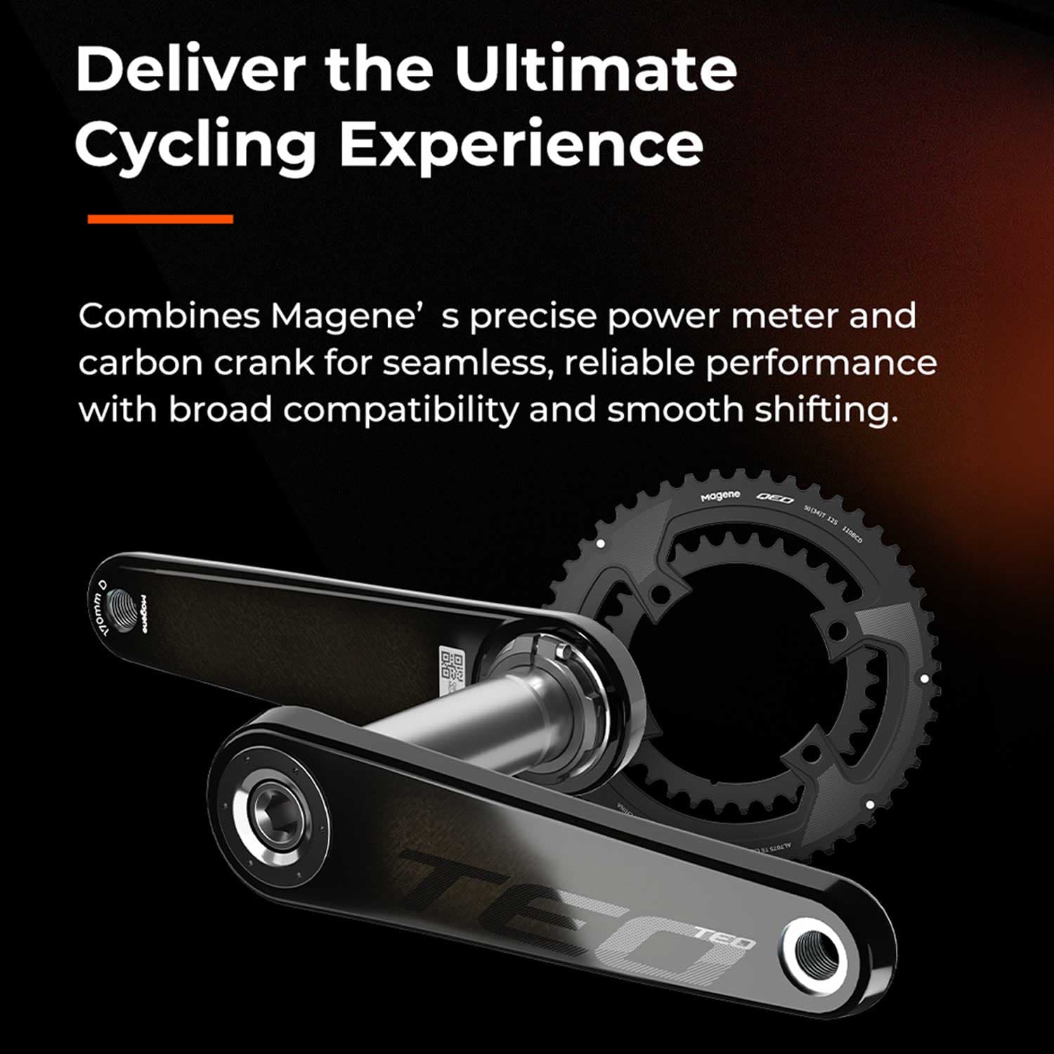 Magene Teo P515 Carbon Power Meter Chainset — detail view 7