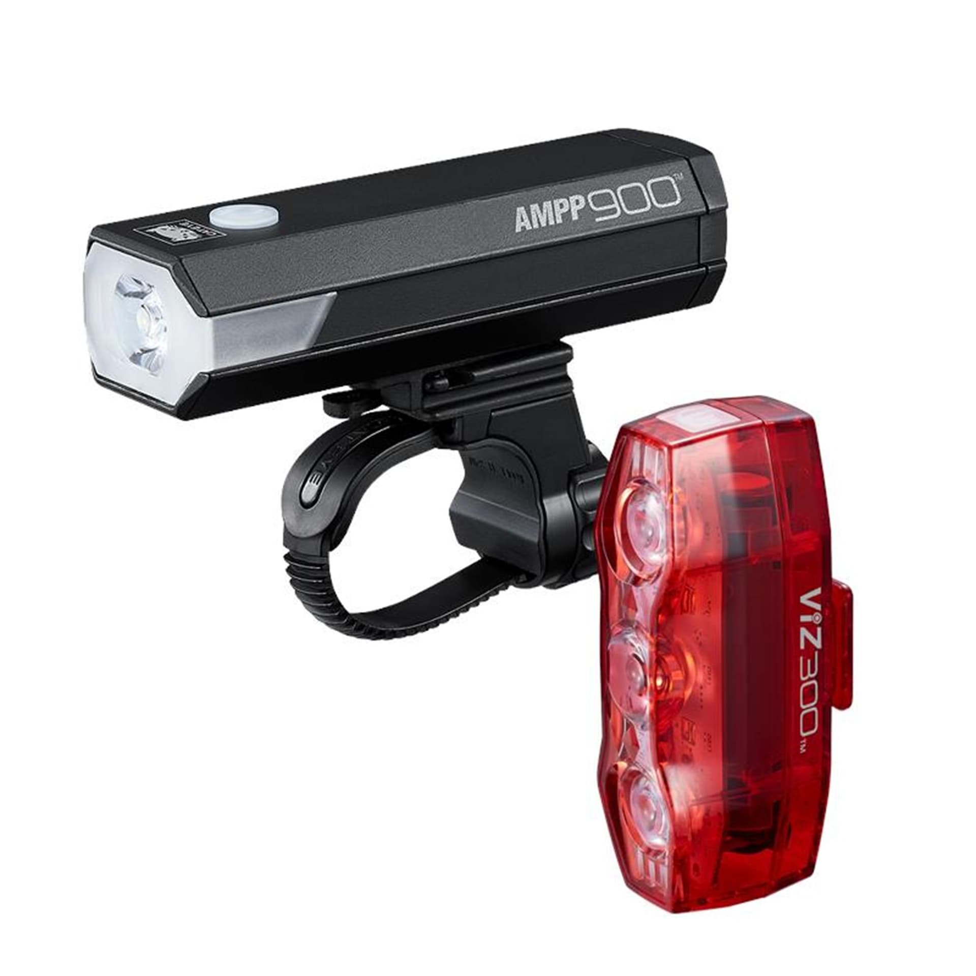 Cateye AMPP 900 / VIZ 300 Bike Light Set — product photo