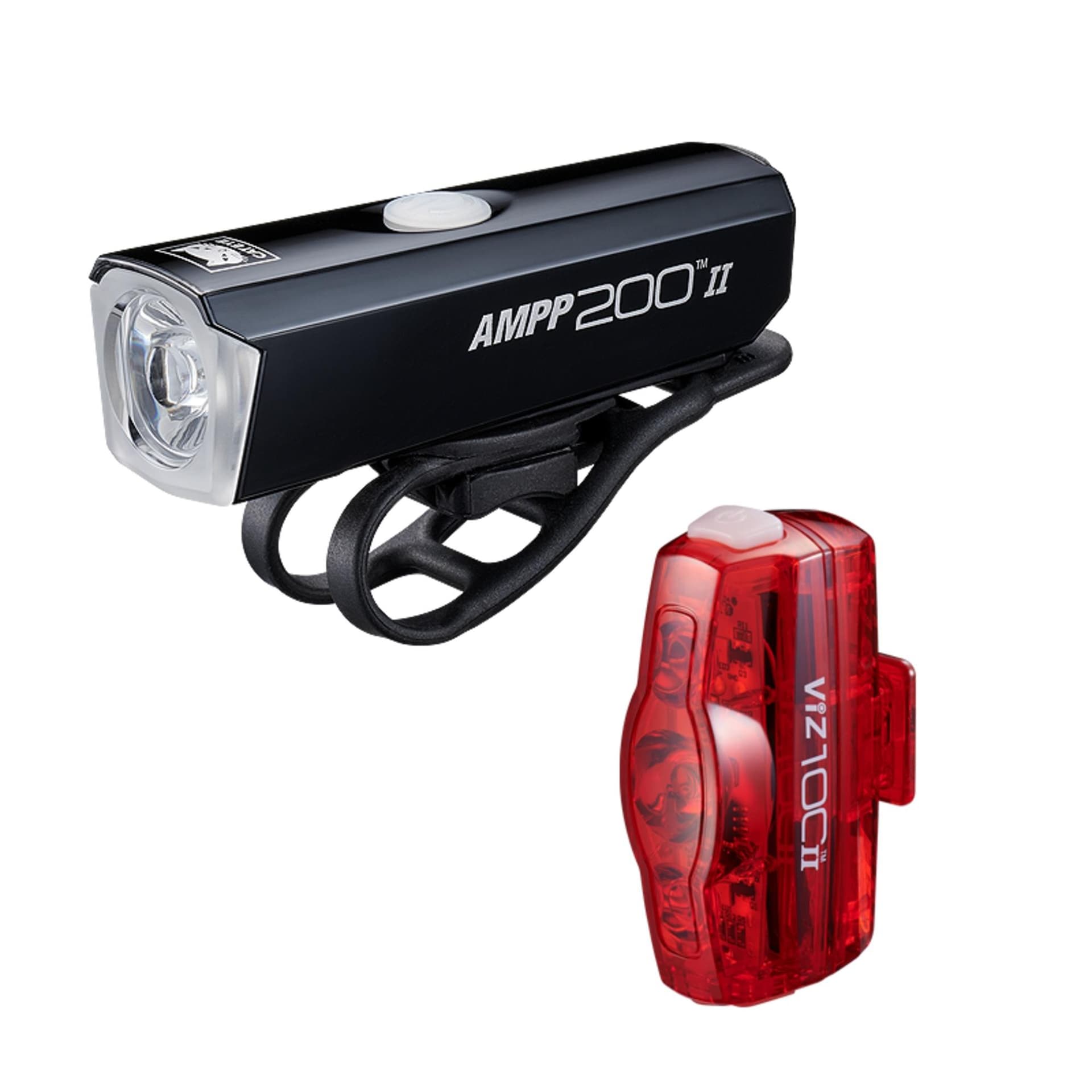 Cateye AMPP 200 II/Viz100 II Bike Light Set — product photo