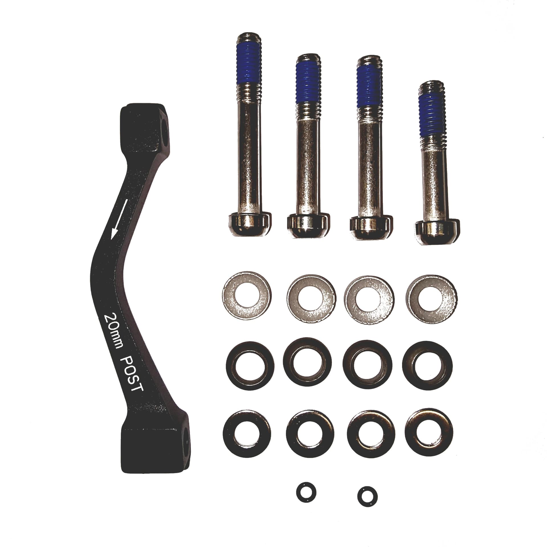 Sram Avid Post Spacer Set - 20 S (Front 180/Rear 160) Inc. Stainless Caliper Mounting Bolts (CPS & Standard) — product photo