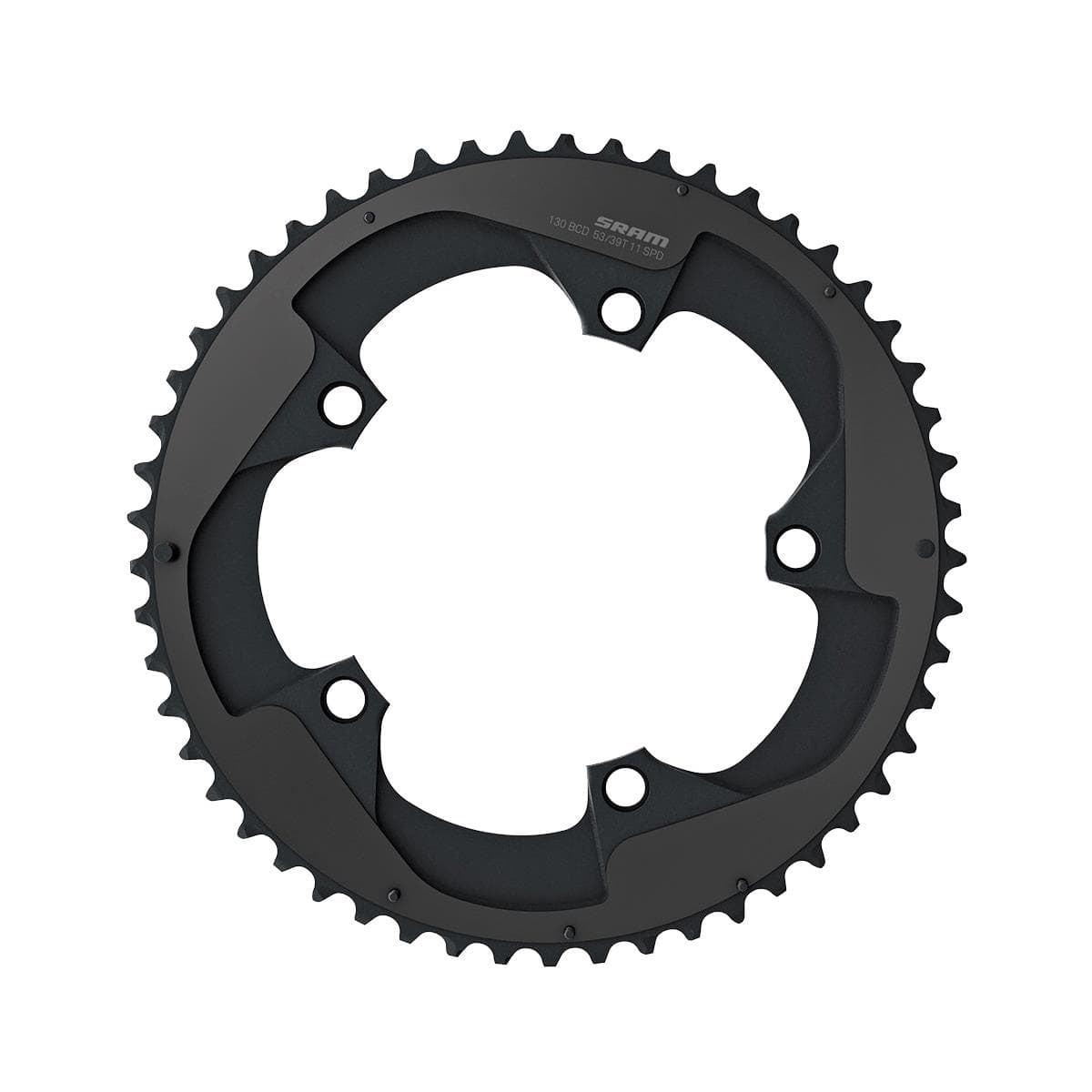 Sram Chain Ring Road Red B2 X-Glide 52T Yaw 11 Speed S2 110 Alum5mm Blast Black 2-Pin (52-36) — product photo