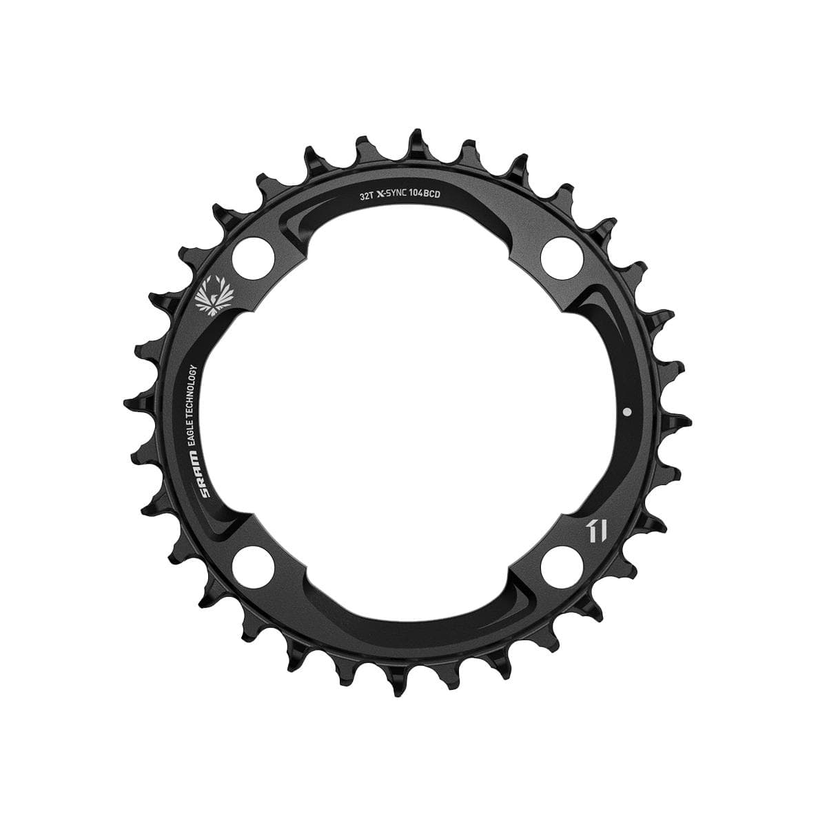 Sram Chain Ring X-SYNC 2 94 BCD Alum Eagle Black Light Powered EMTB (Levo SL) — product photo