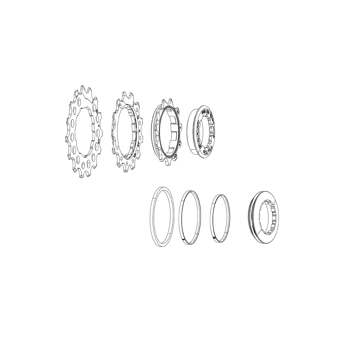 Sram Cassette Lockring PG990 PG970DH Red Aluminium (11t) — product photo