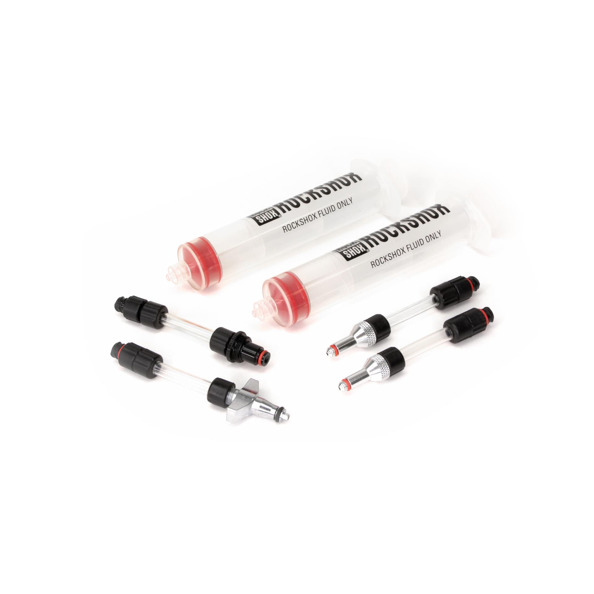 Sram RockShox Universal Bleed Kit (Includes 2 Syringes, 2 Standard Fittings, Charger Fitting, And Reverb Bleeding Edge Fitting) — product photo