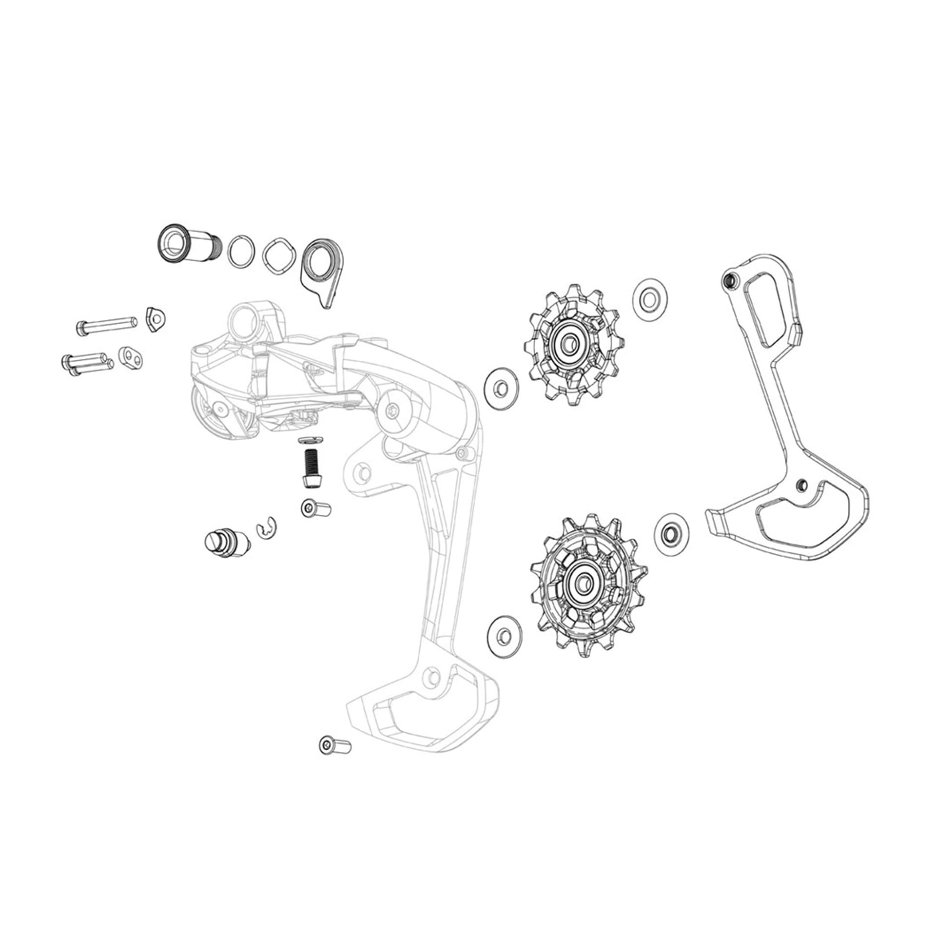 Sram Rear Derailleur Bolt And Screw Kit GX Eagle AXS Includes B-Bolt/Washer And Limit Screws — product photo