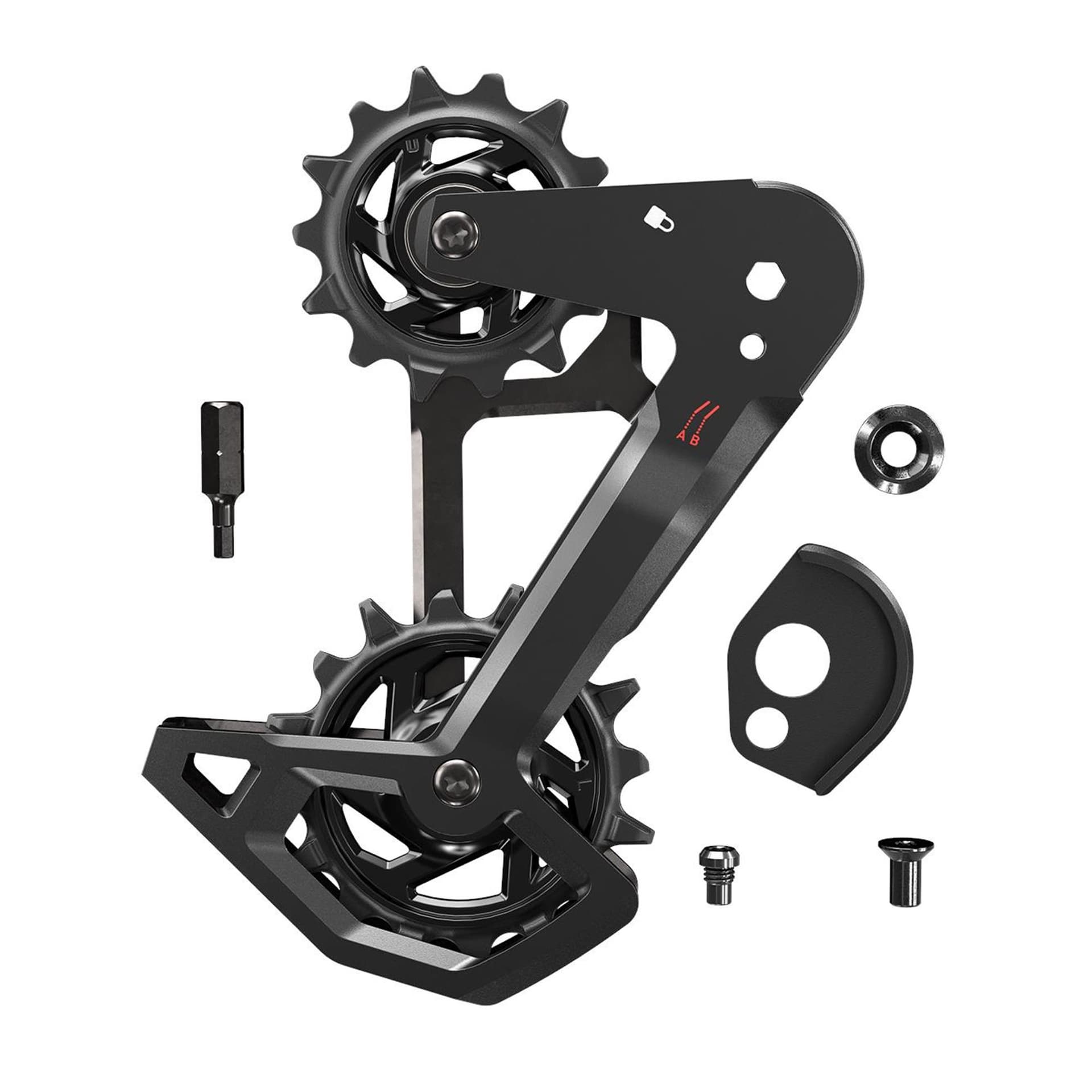 Sram Rear Derailleur Cage Kit Aluminum T-Type Eagle AXS Without Damper (Replacement Outer And Inner Cages, Bit Driver Hex3, Including Pulleys) — product photo