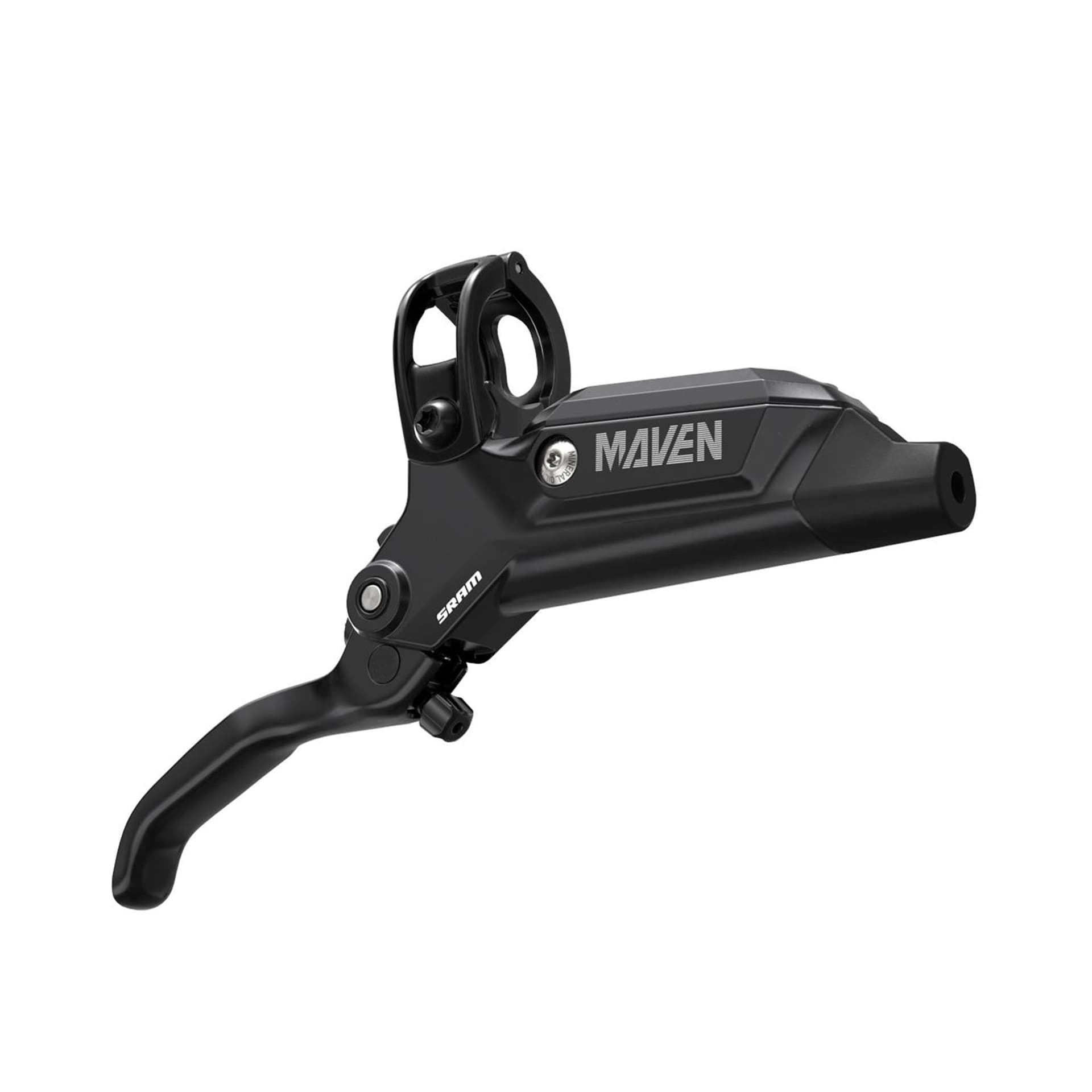 Sram Disc Brake Lever Assembly - Aluminium Lever (Assembled, No Hose, Includes Barb,Olive,Boot) Diffusions Black Ano - Maven Base A1 — product photo