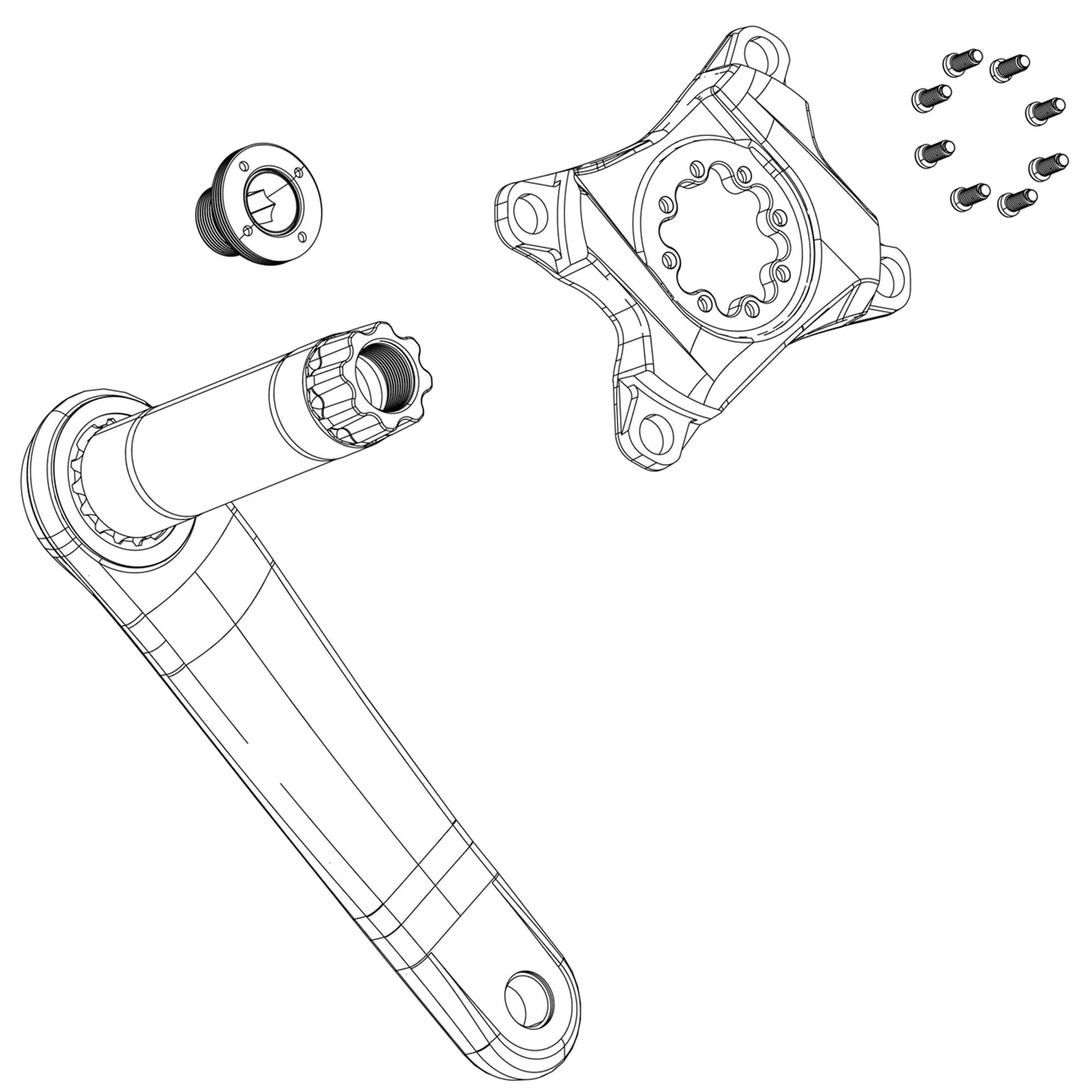 Sram Crank Arm Bolt Kit Self-Extracting M18/M30 Dub Aluminium - Force E1 — product photo