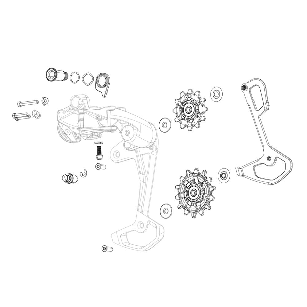 Sram Rear Derailleur Bolt And Screw Kit XX1 X01 Eagle (52T) Includes B-Bolt/Washer, B-Screw And Limit Screws — product photo