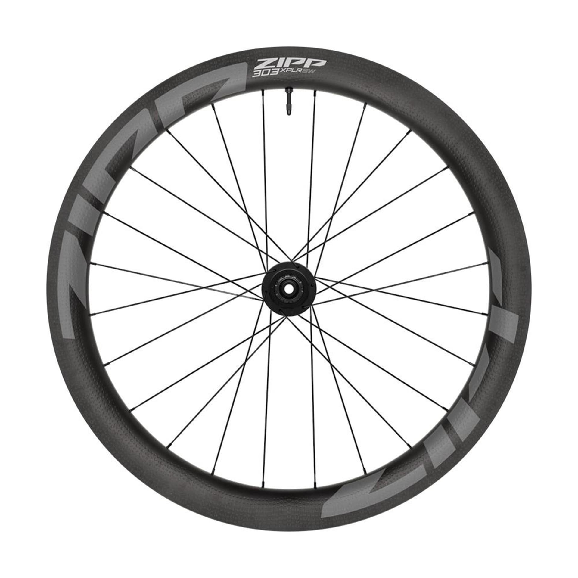 Zipp 303 XPLR SW Carbon Tubeless Disc Brake Center Locking 700c Rear 24Spokes 12X142mm Standard Graphic A1 — product photo