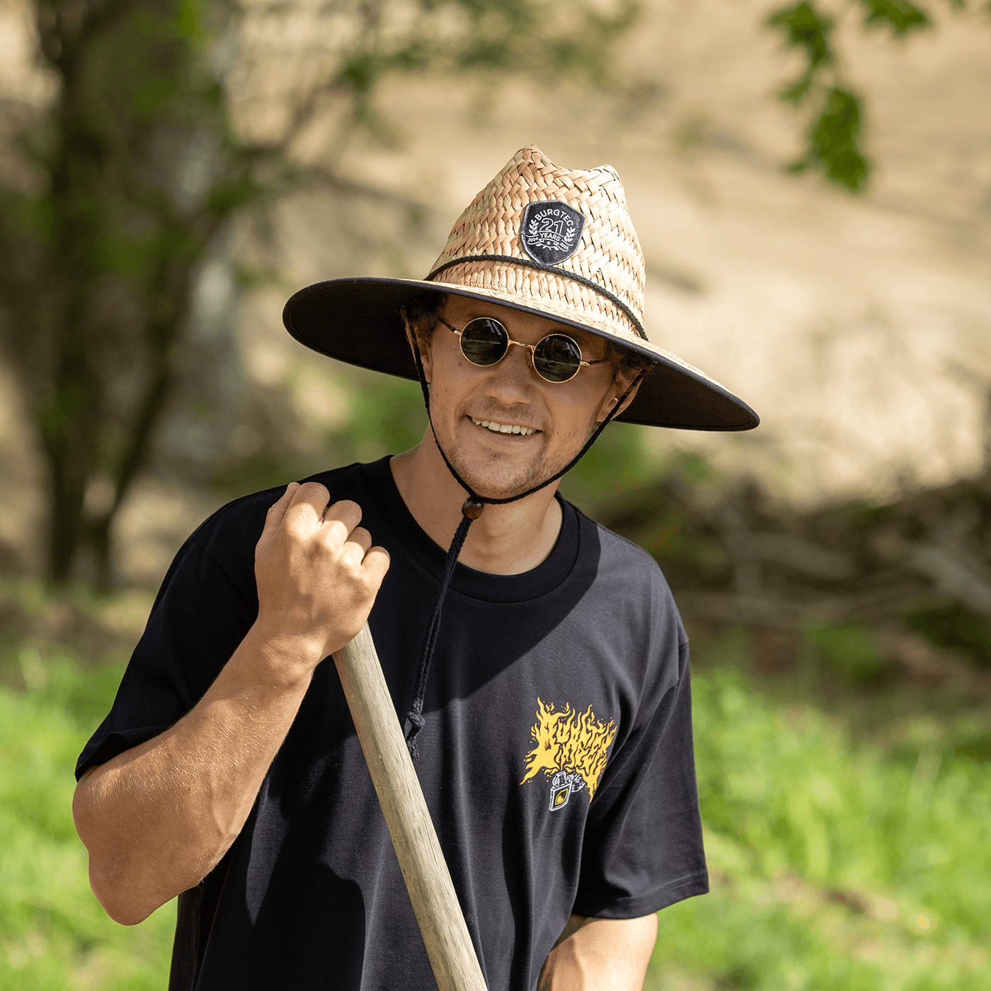 Burgtec Shaper Straw Brimmed Hat — detail view 5