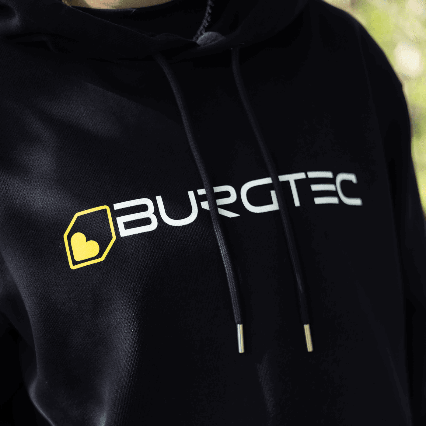 Burgtec Black Logo Hoodie — detail view 4