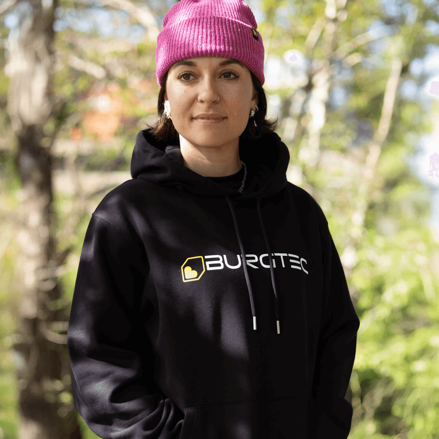 Burgtec Black Logo Hoodie — detail view 3