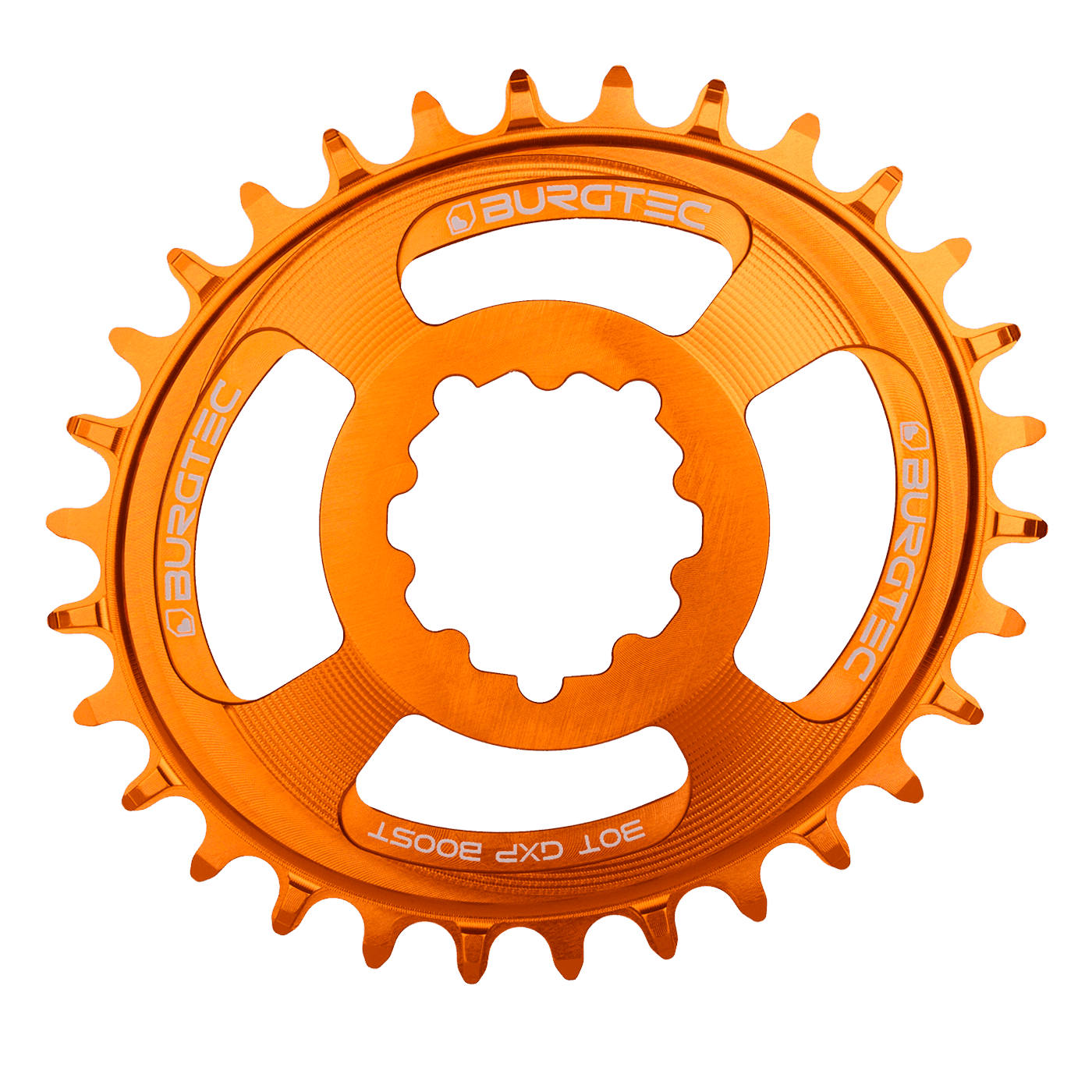 Burgtec Oval 3mm Offset Thick Thin Chainring for SRAM 3-Bolt — detail view 6