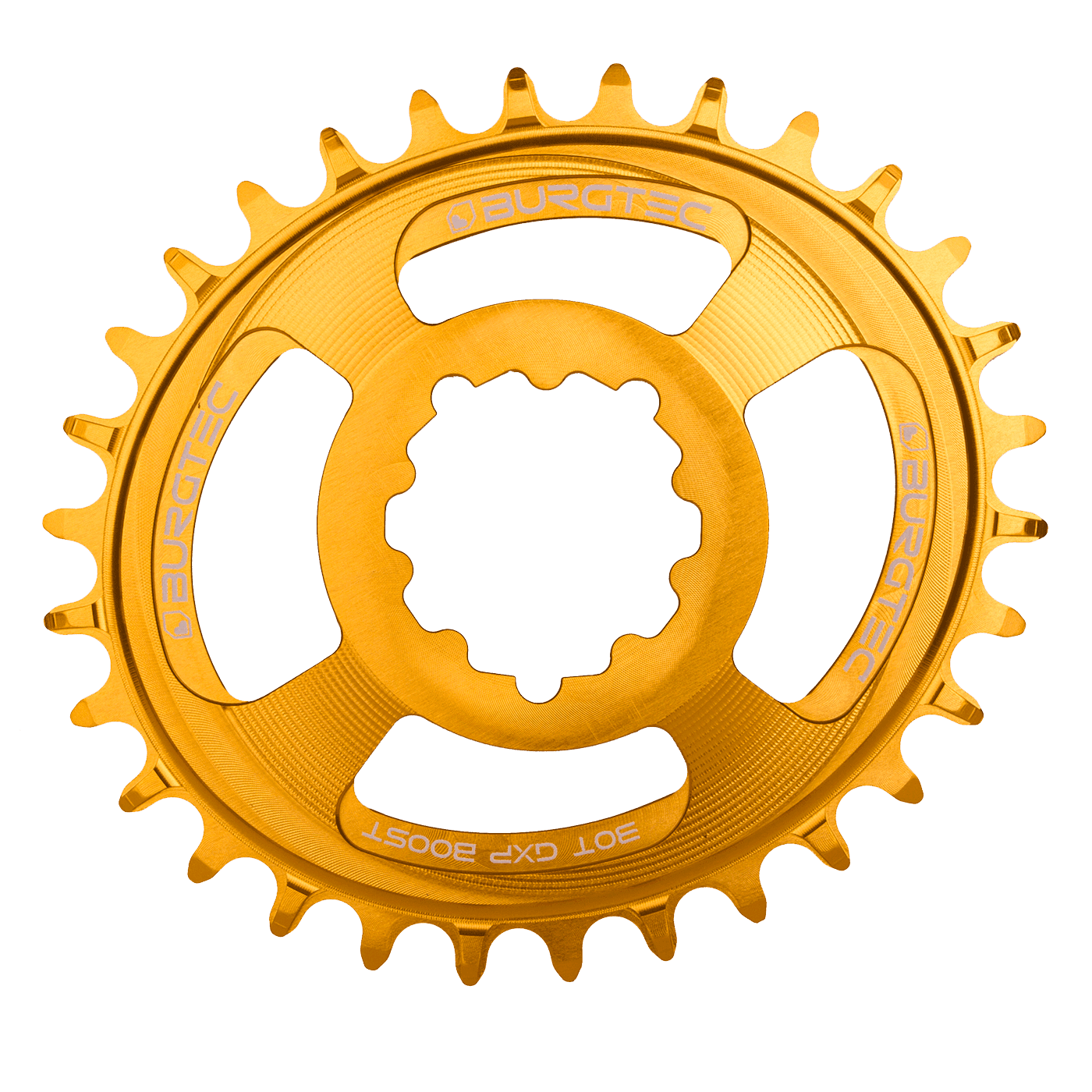 Burgtec Oval 3mm Offset Thick Thin Chainring for SRAM 3-Bolt — detail view 8