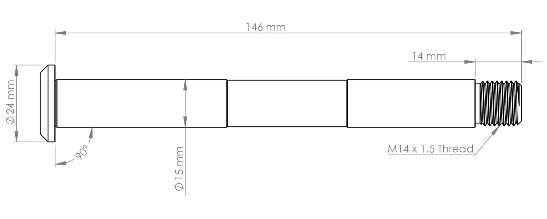 Burgtec Fox Non-Boost Pre 2021 Fork Axle — detail view 2