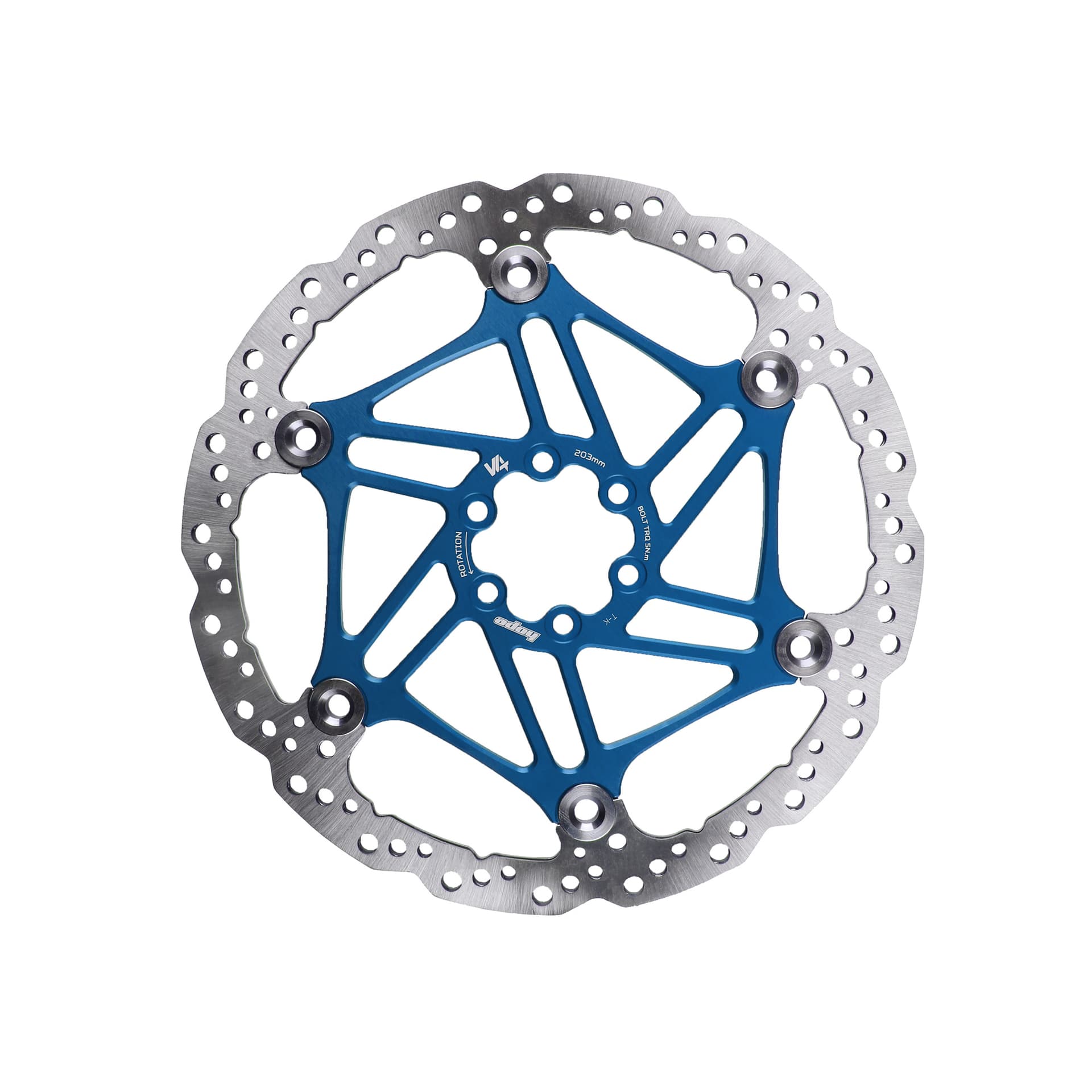 Hope V4 Vented - 6 Bolt - Floating - Blue Disc — product photo