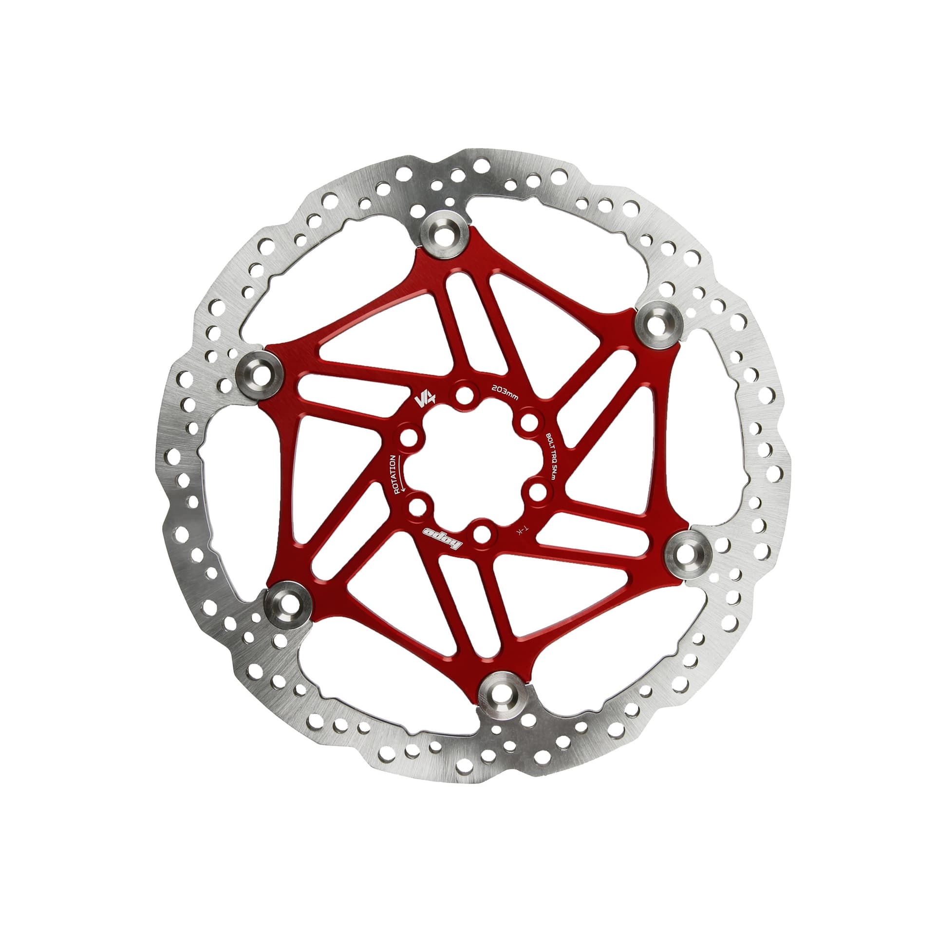 Hope V4 Vented - 6 Bolt - Floating - Red Disc — product photo