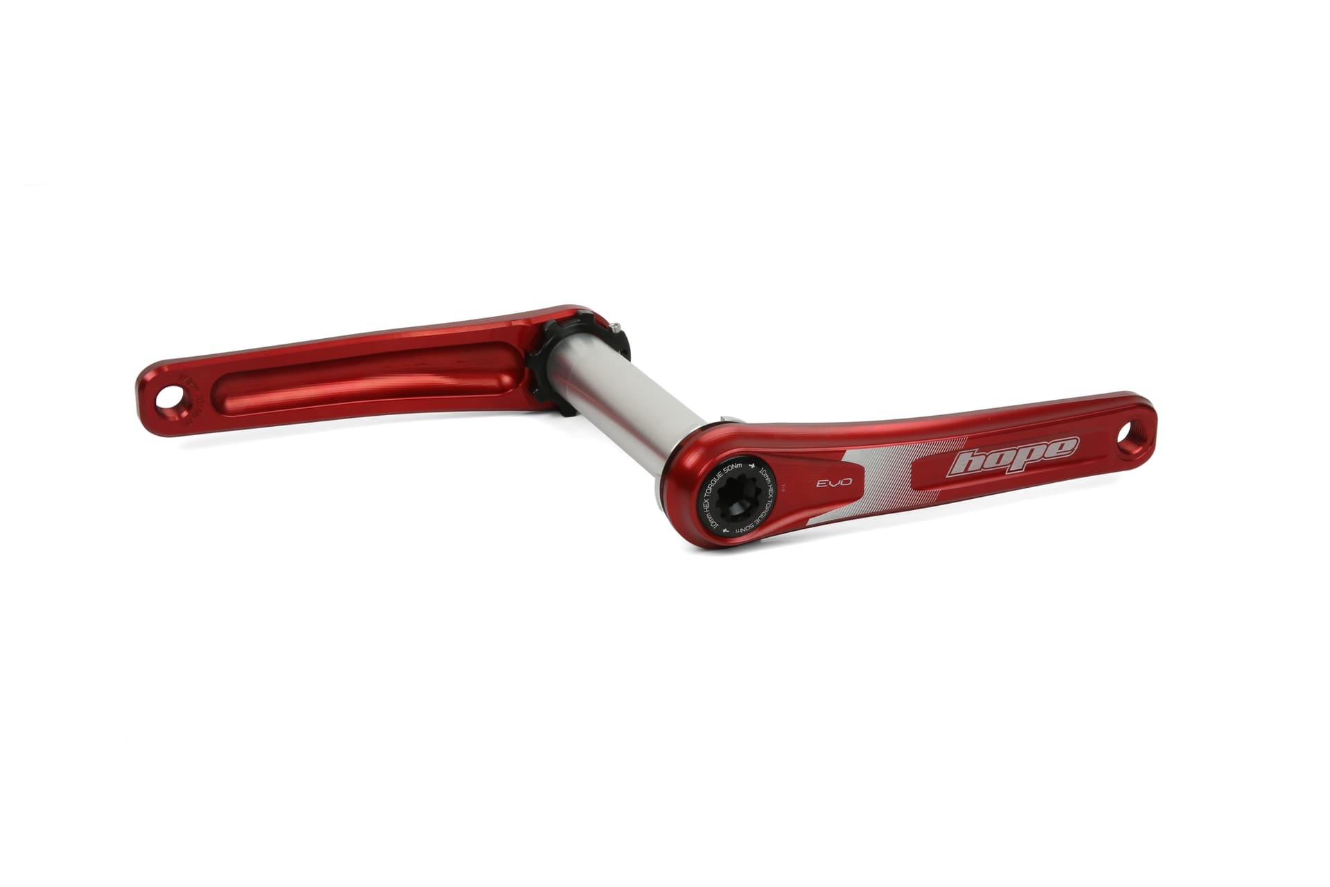Hope Evo Crankset No Spider - 120mm FatBike Red — product photo