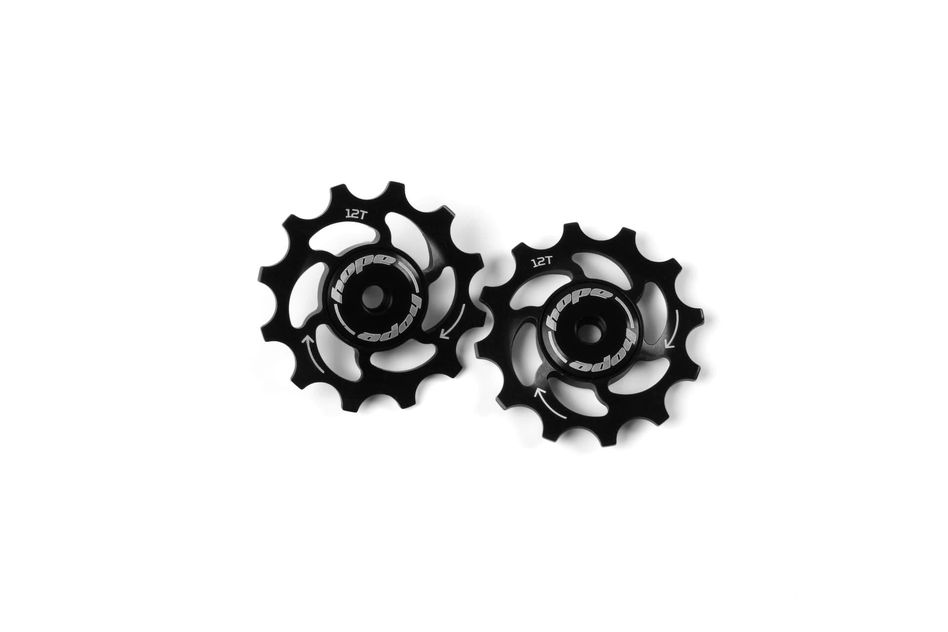 Hope 12 Tooth Jockey Wheels - Pair Black — product photo